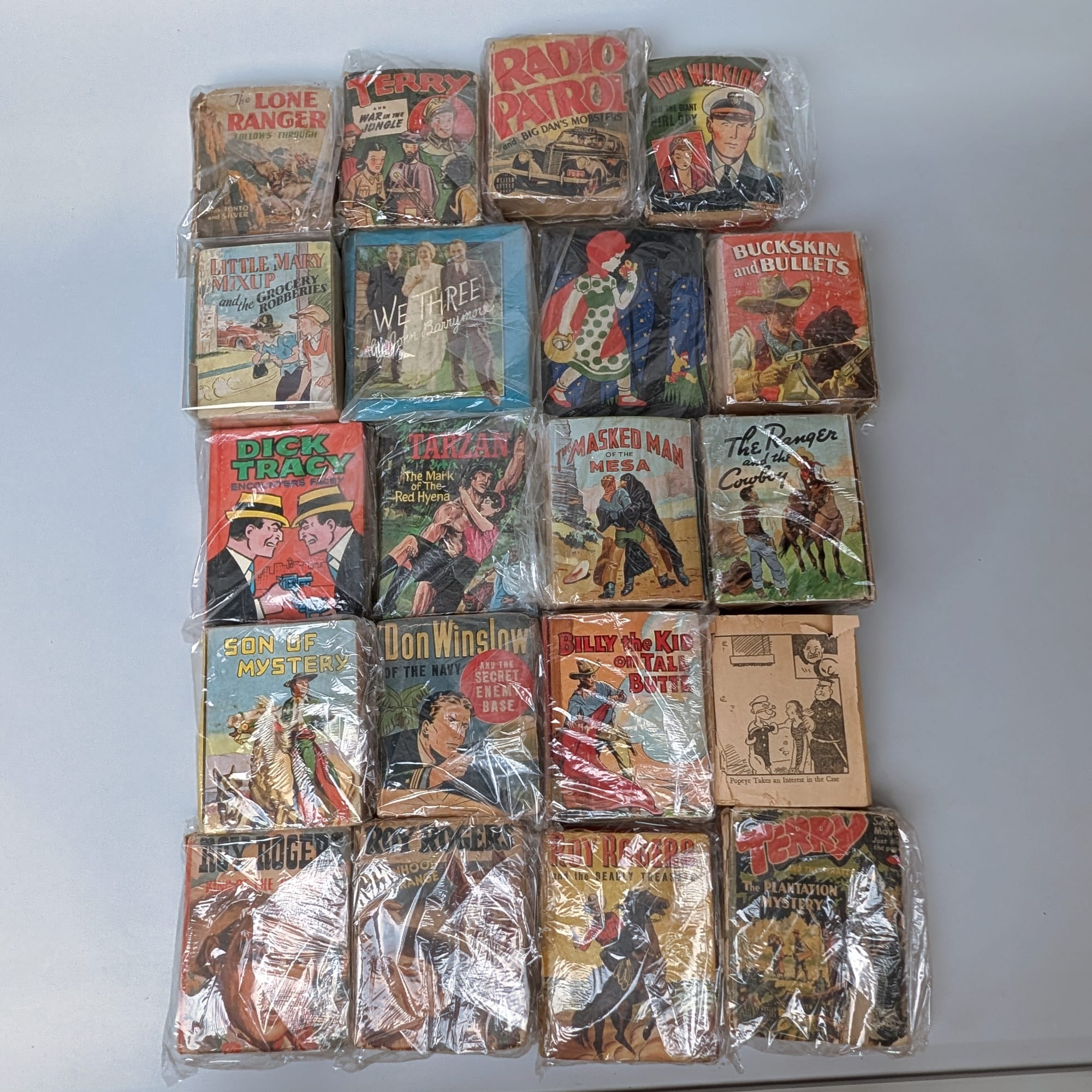 Vintage Big Little Books Lot+Lone Ranger+Dick Tracy+Tarzan+Popeye+Roy Rogers