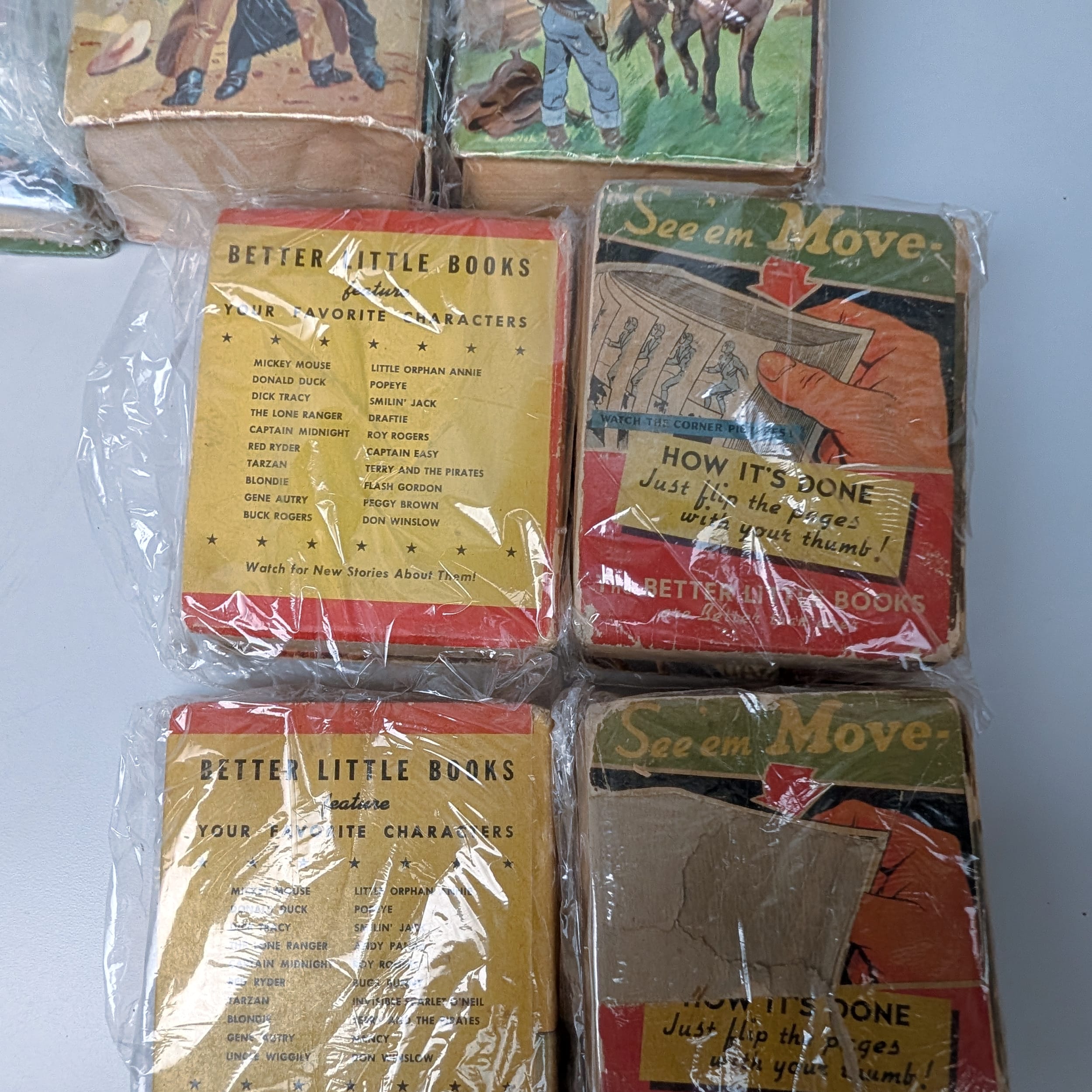 Vintage Big Little Books Lot+Lone Ranger+Dick Tracy+Tarzan+Popeye+Roy Rogers