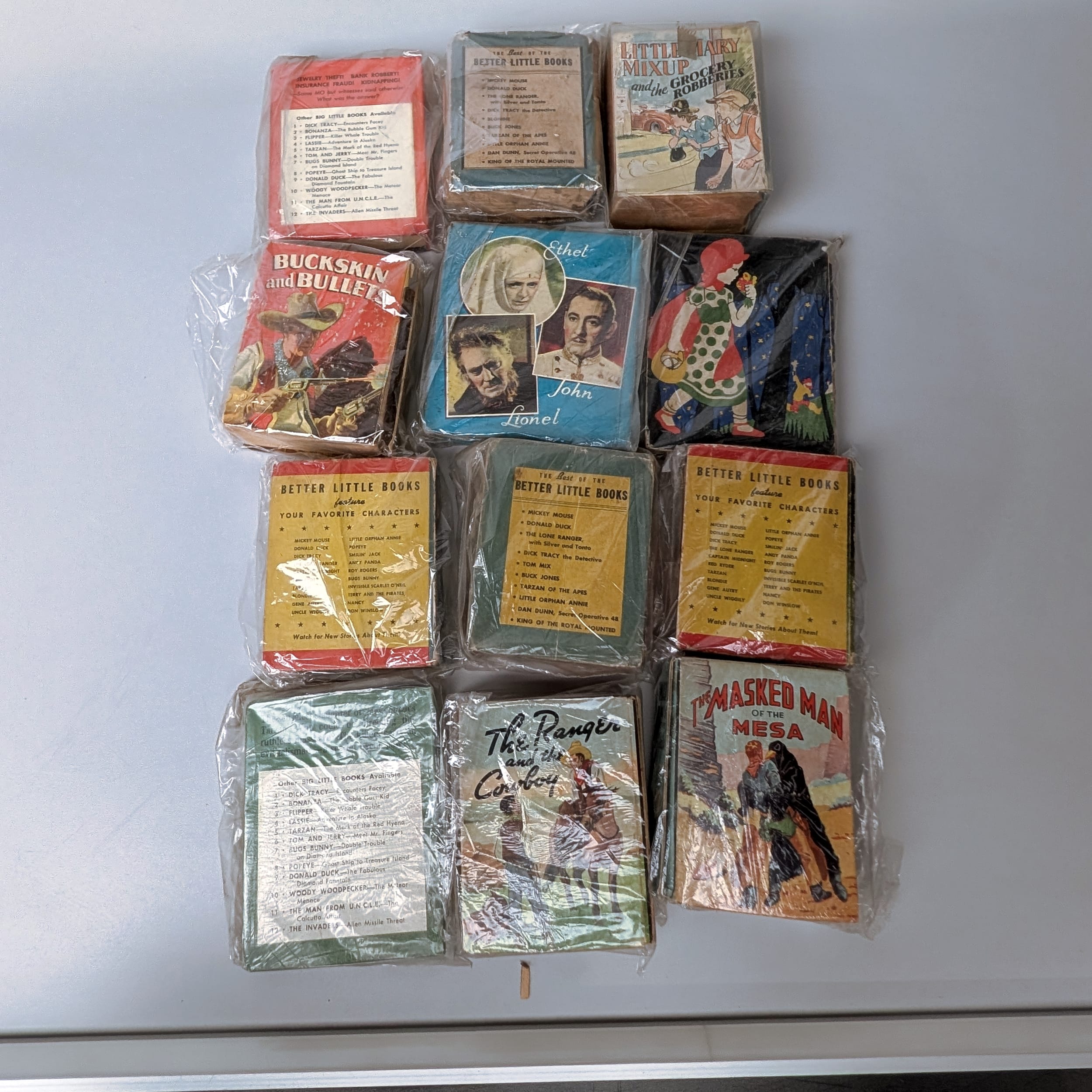 Vintage Big Little Books Lot+Lone Ranger+Dick Tracy+Tarzan+Popeye+Roy Rogers