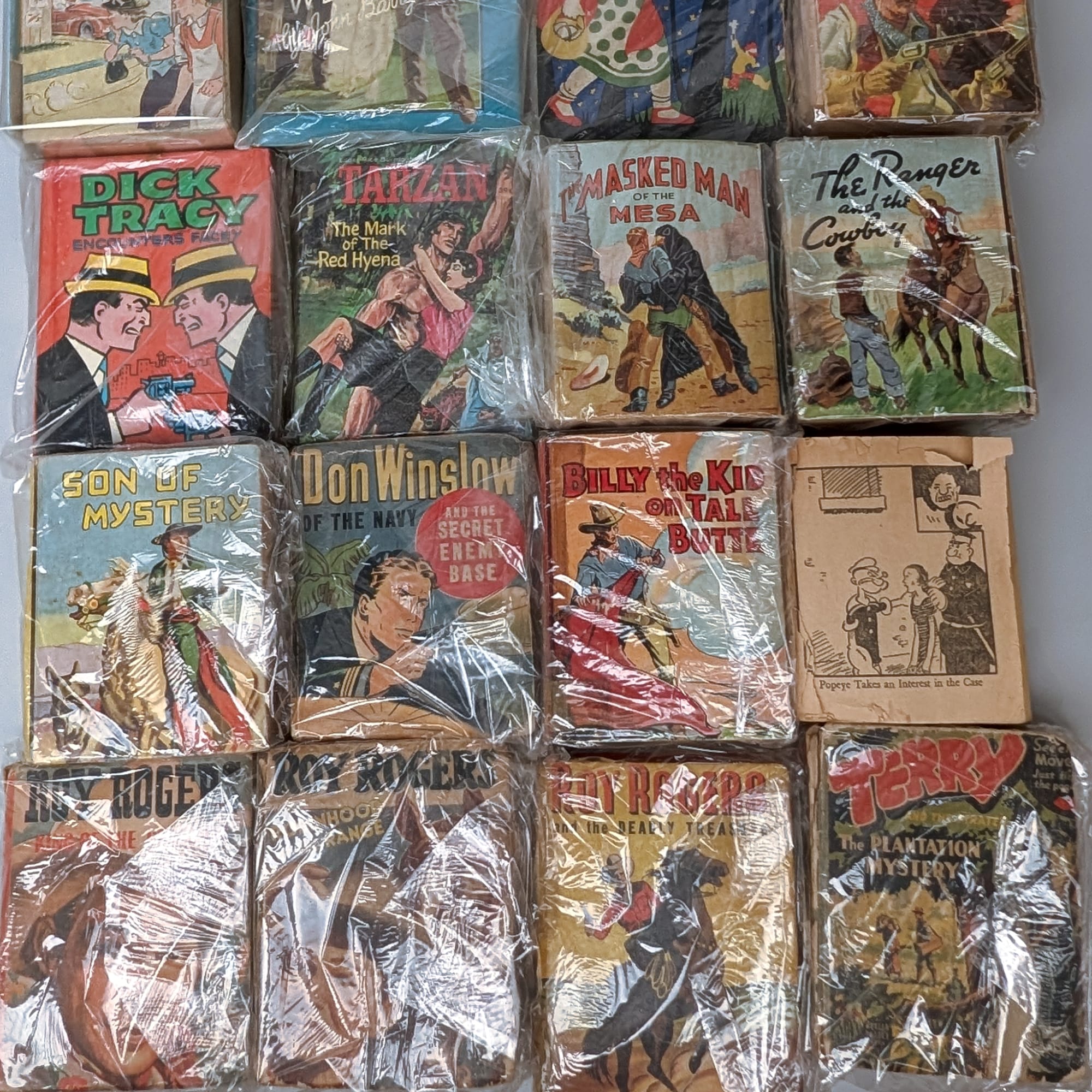 Vintage Big Little Books Lot+Lone Ranger+Dick Tracy+Tarzan+Popeye+Roy Rogers
