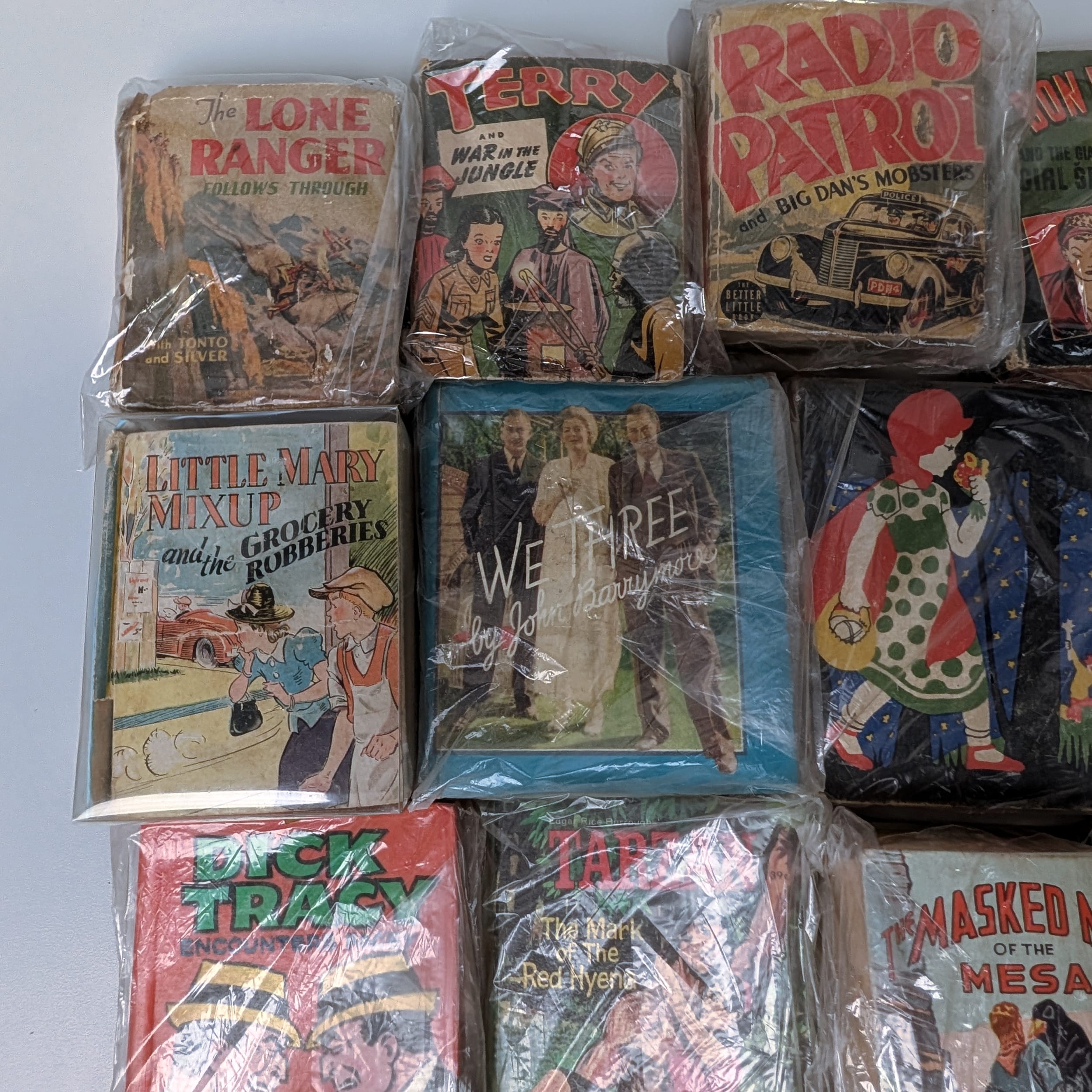 Vintage Big Little Books Lot+Lone Ranger+Dick Tracy+Tarzan+Popeye+Roy Rogers