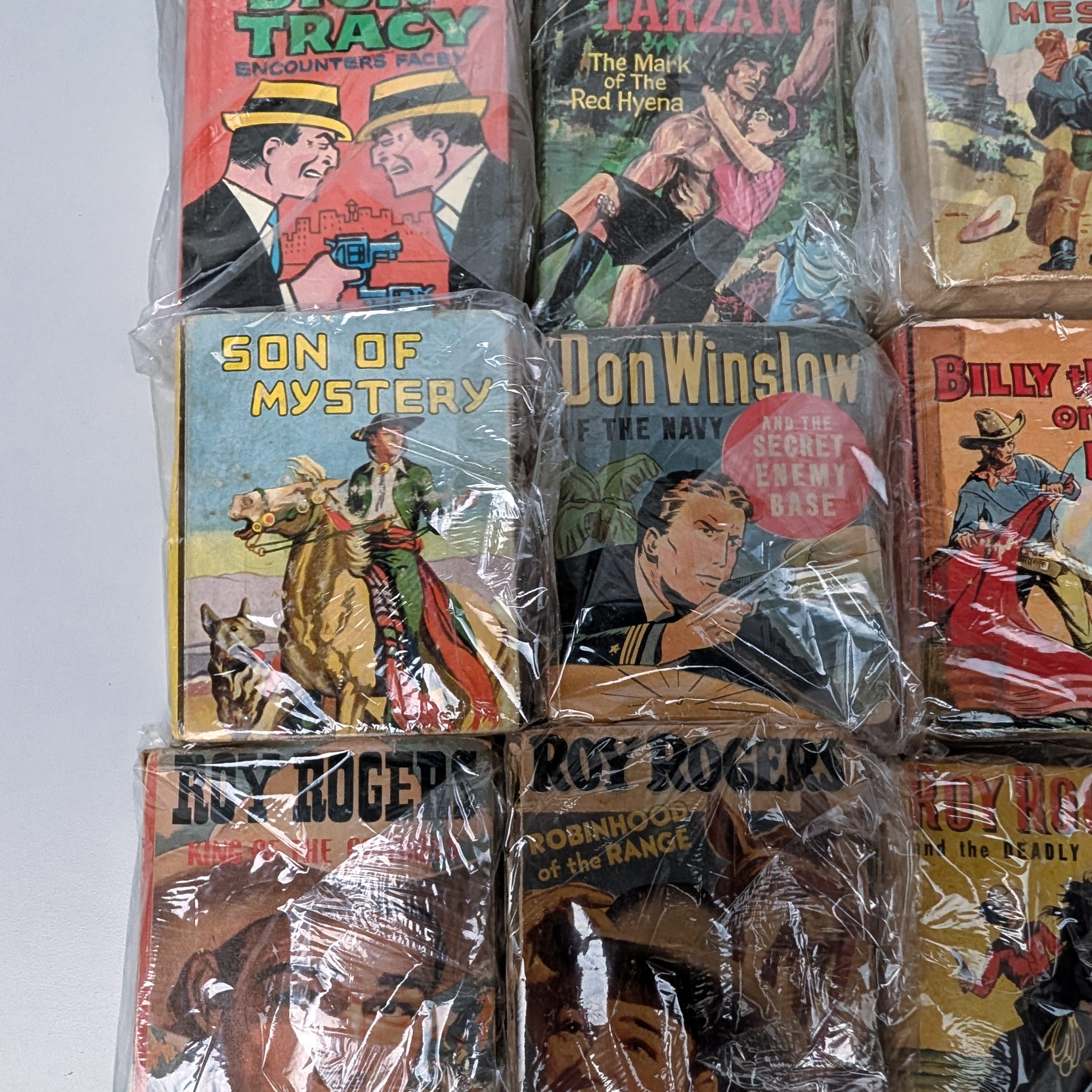 Vintage Big Little Books Lot+Lone Ranger+Dick Tracy+Tarzan+Popeye+Roy Rogers