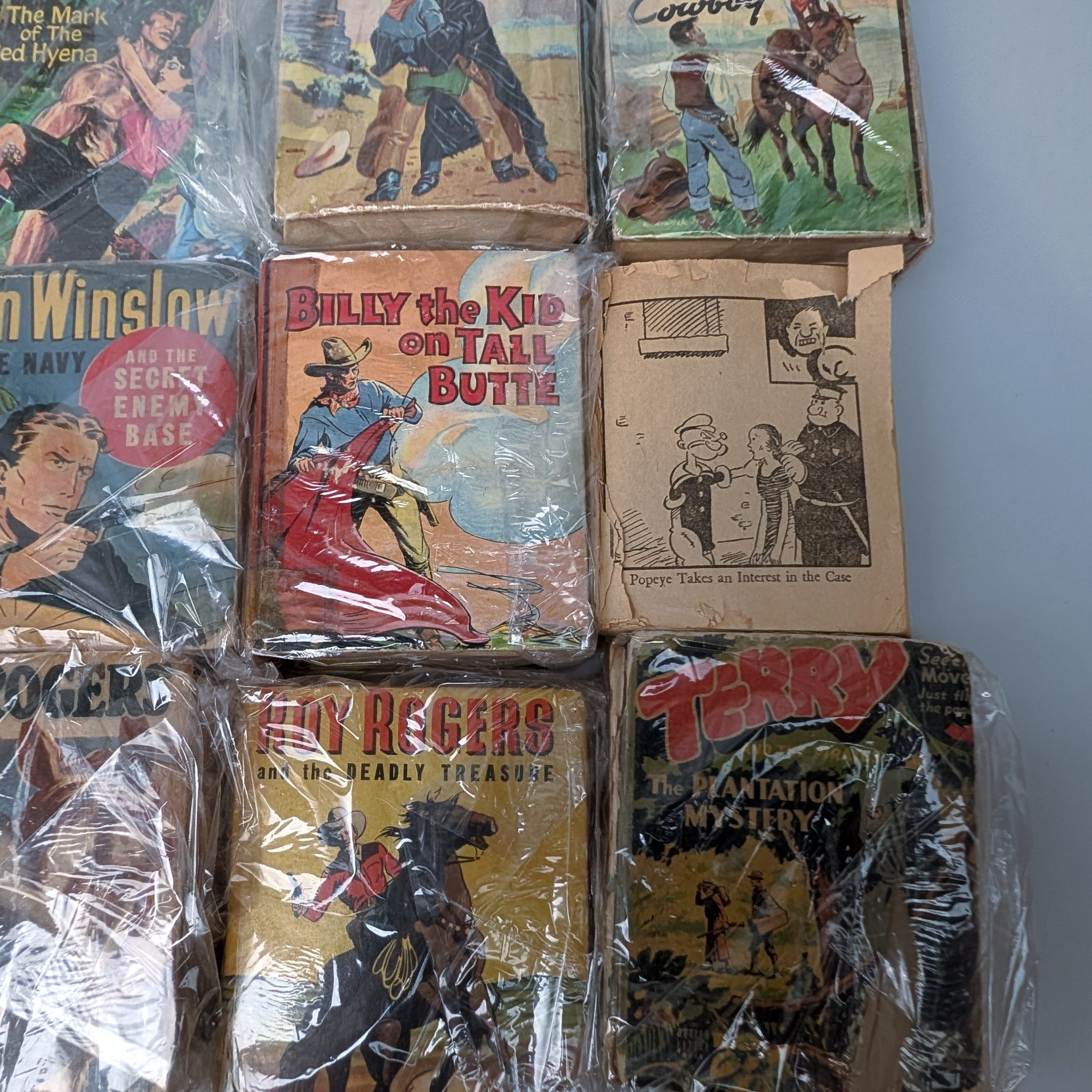 Vintage Big Little Books Lot+Lone Ranger+Dick Tracy+Tarzan+Popeye+Roy Rogers