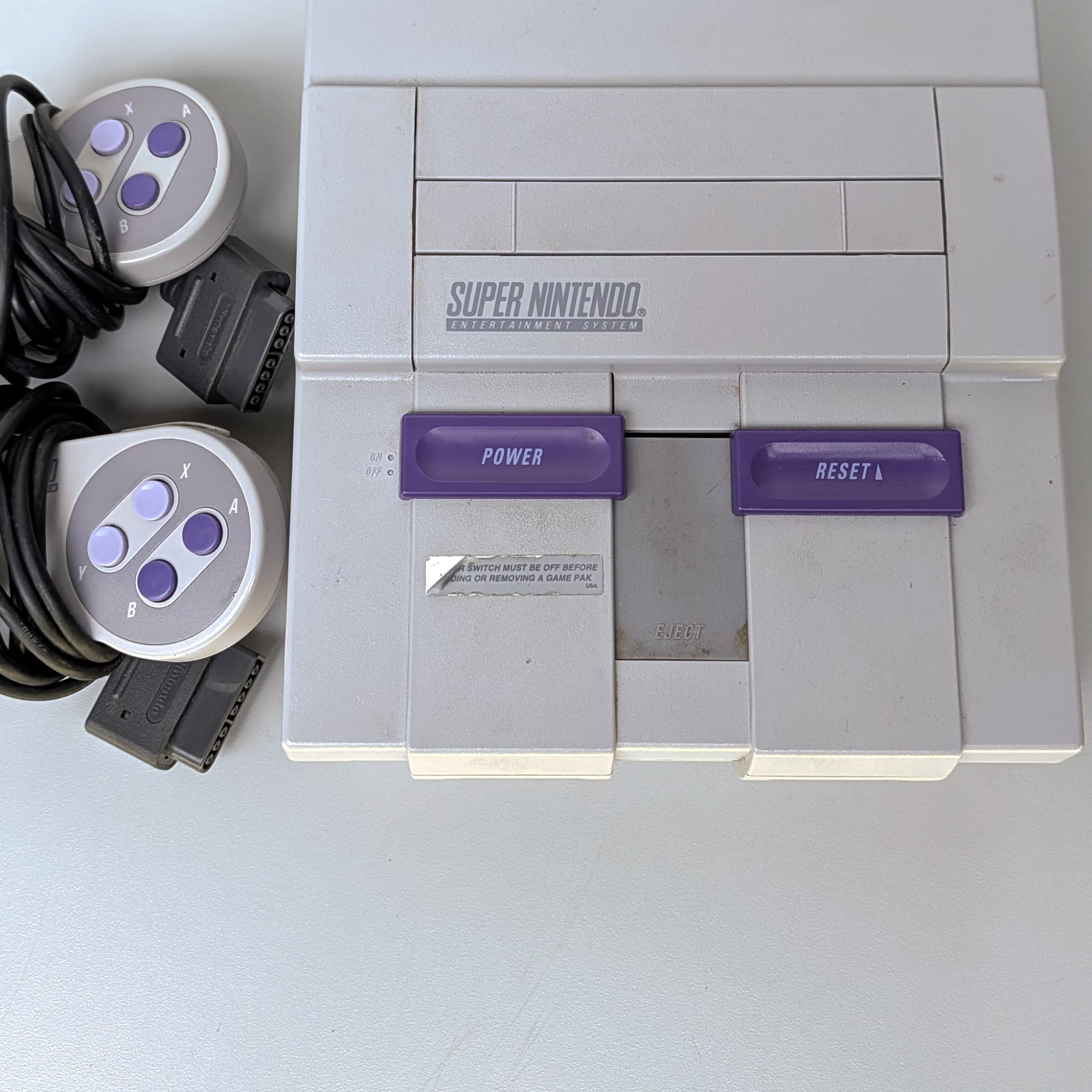 Super Nintendo SNES SNS-001 OEM Console+Controller Parts/Repair AS IS 🎮