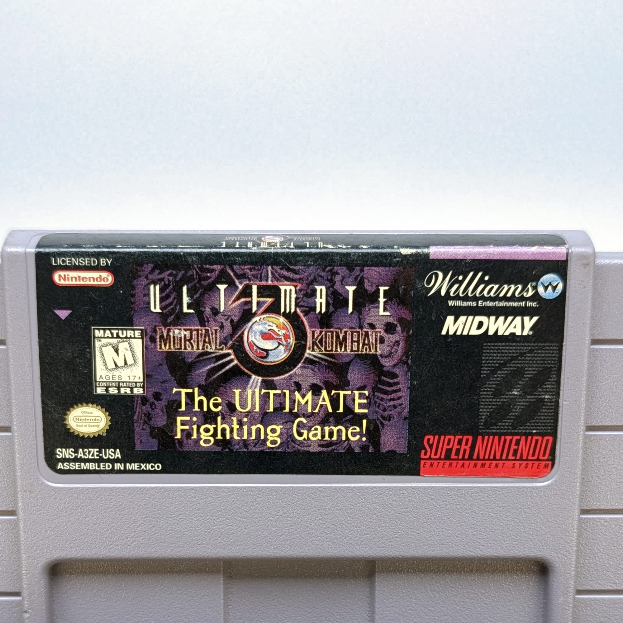 Ultimate Mortal Kombat 3 SNES Super Nintendo 1996 Cartridge SNS-A3ZE-USA 🎮