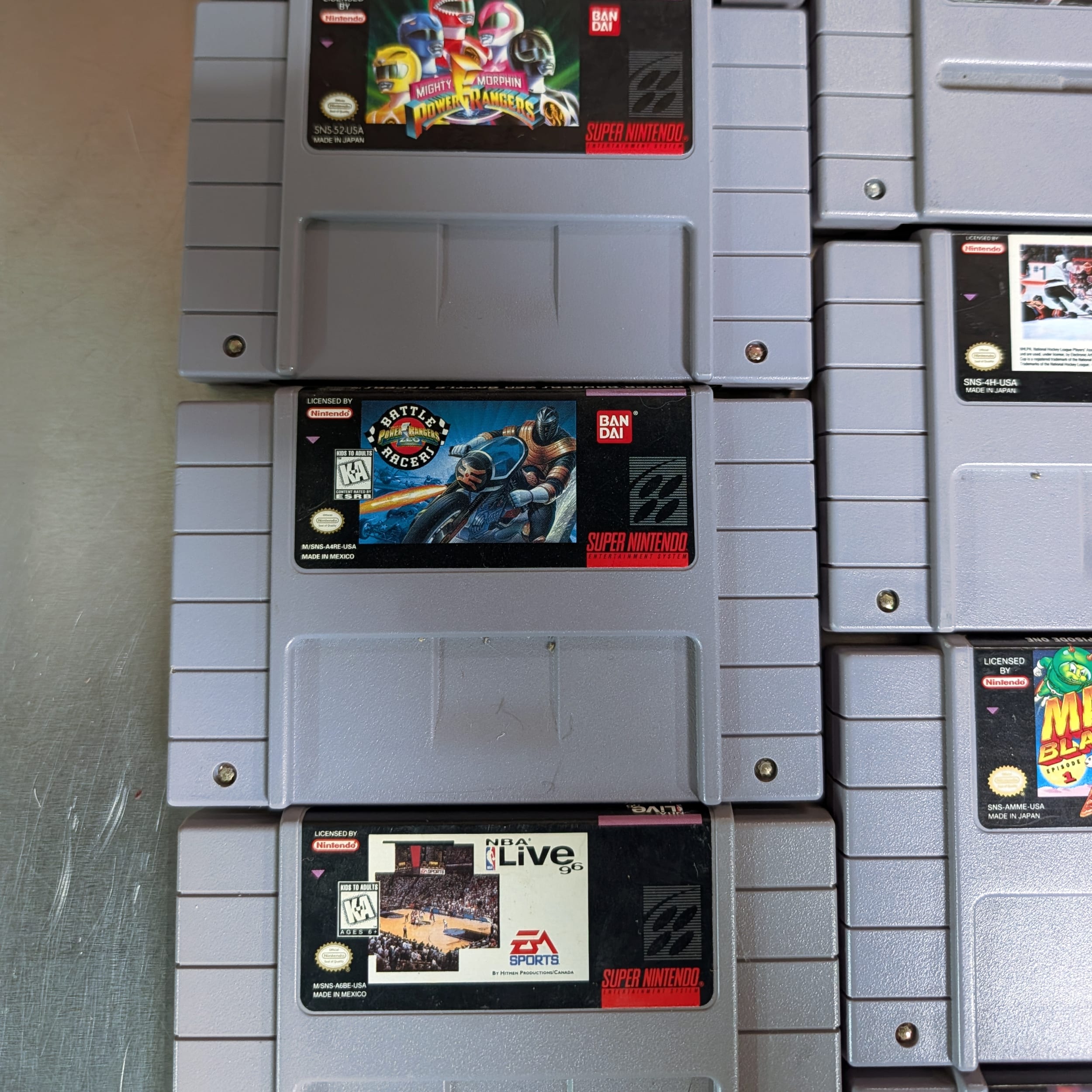 SNES Super Nintendo 29 Game Lot+Mario World+All-Stars+MK3+SF2 Turbo+Doom