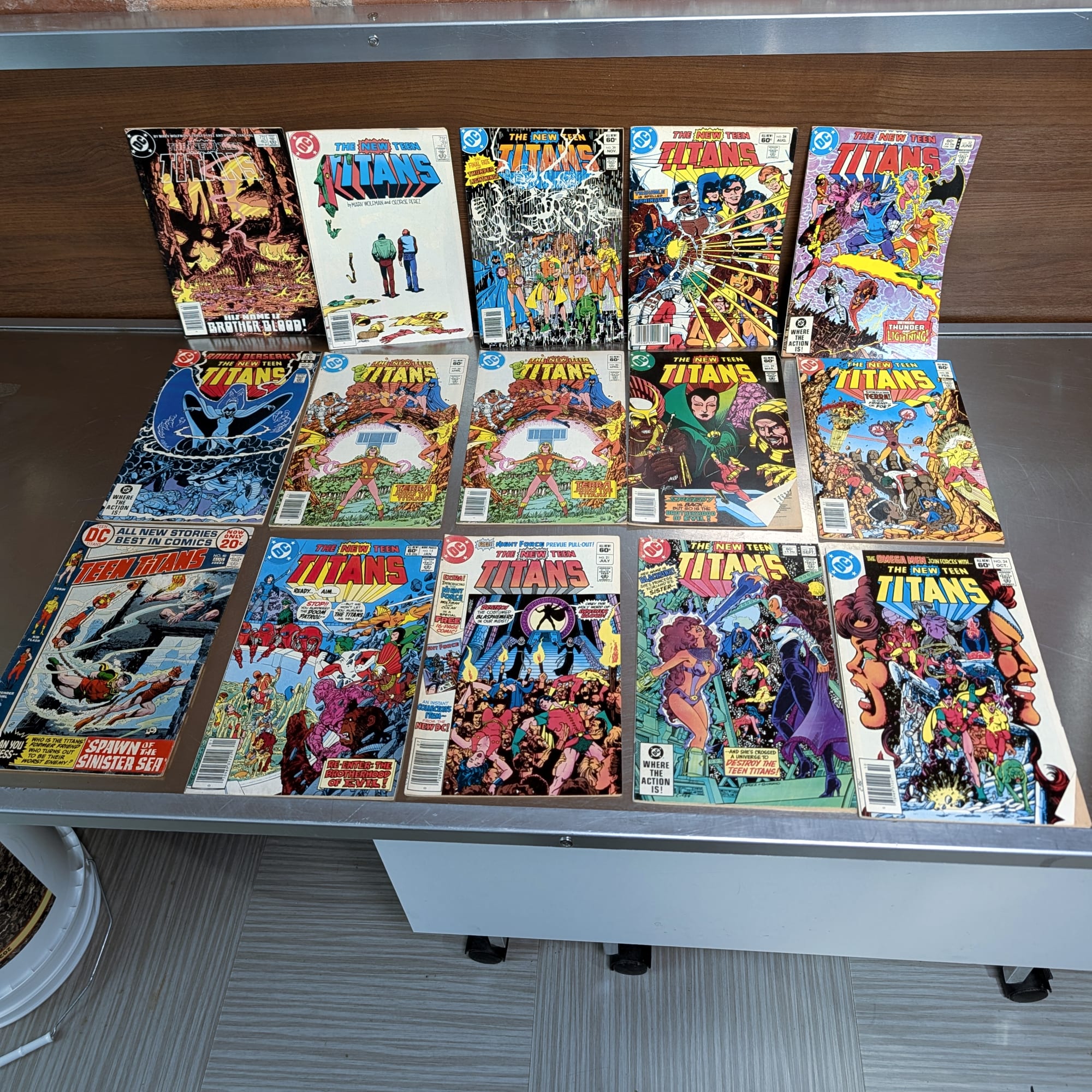 New Teen Titans Comic Lot DC Wolfman+Perez+Deathstroke+Raven+Brother Blood