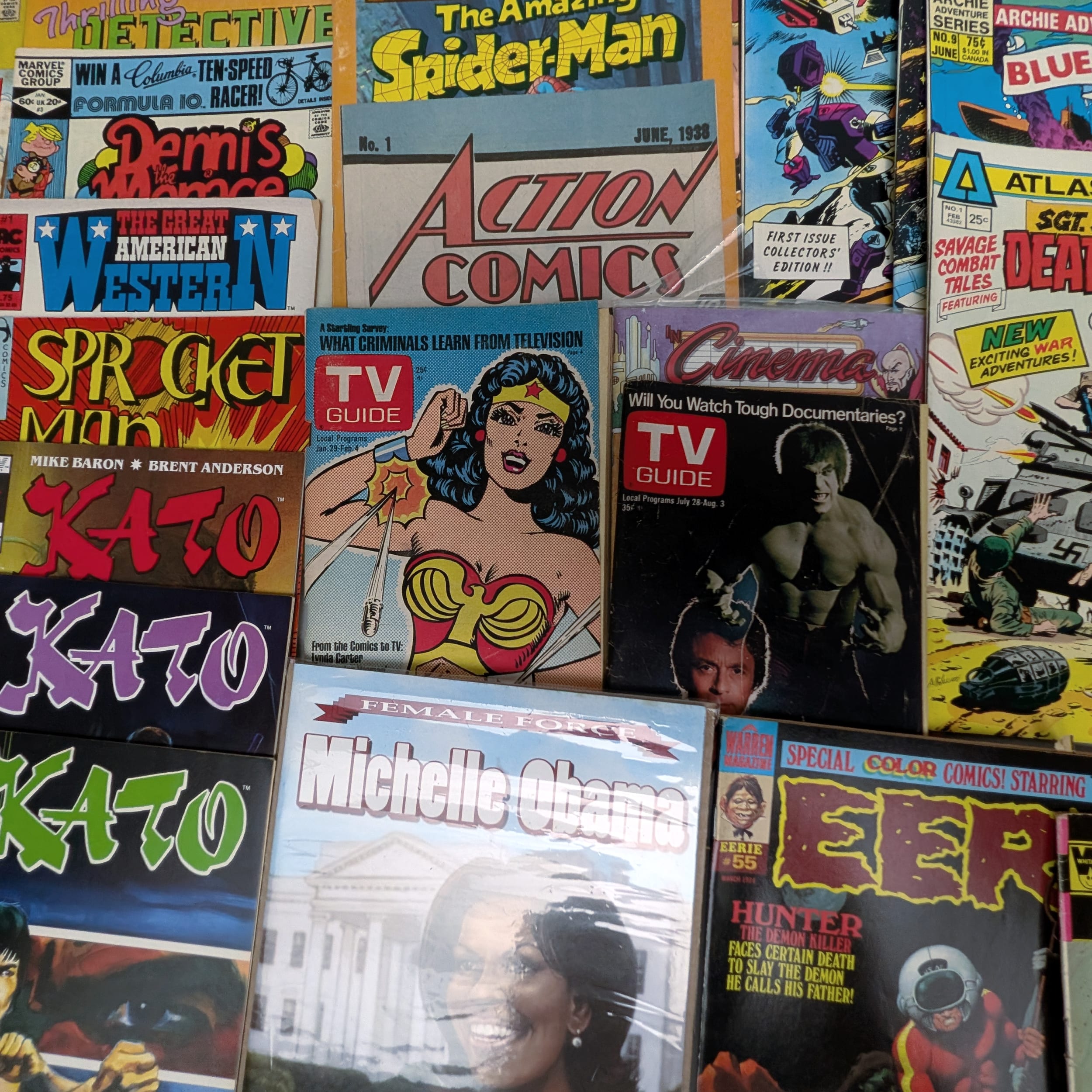 Comic Book Lot Vintage DC+Marvel+Archie+Spider-Man+Action+Popeye+Lone Ranger
