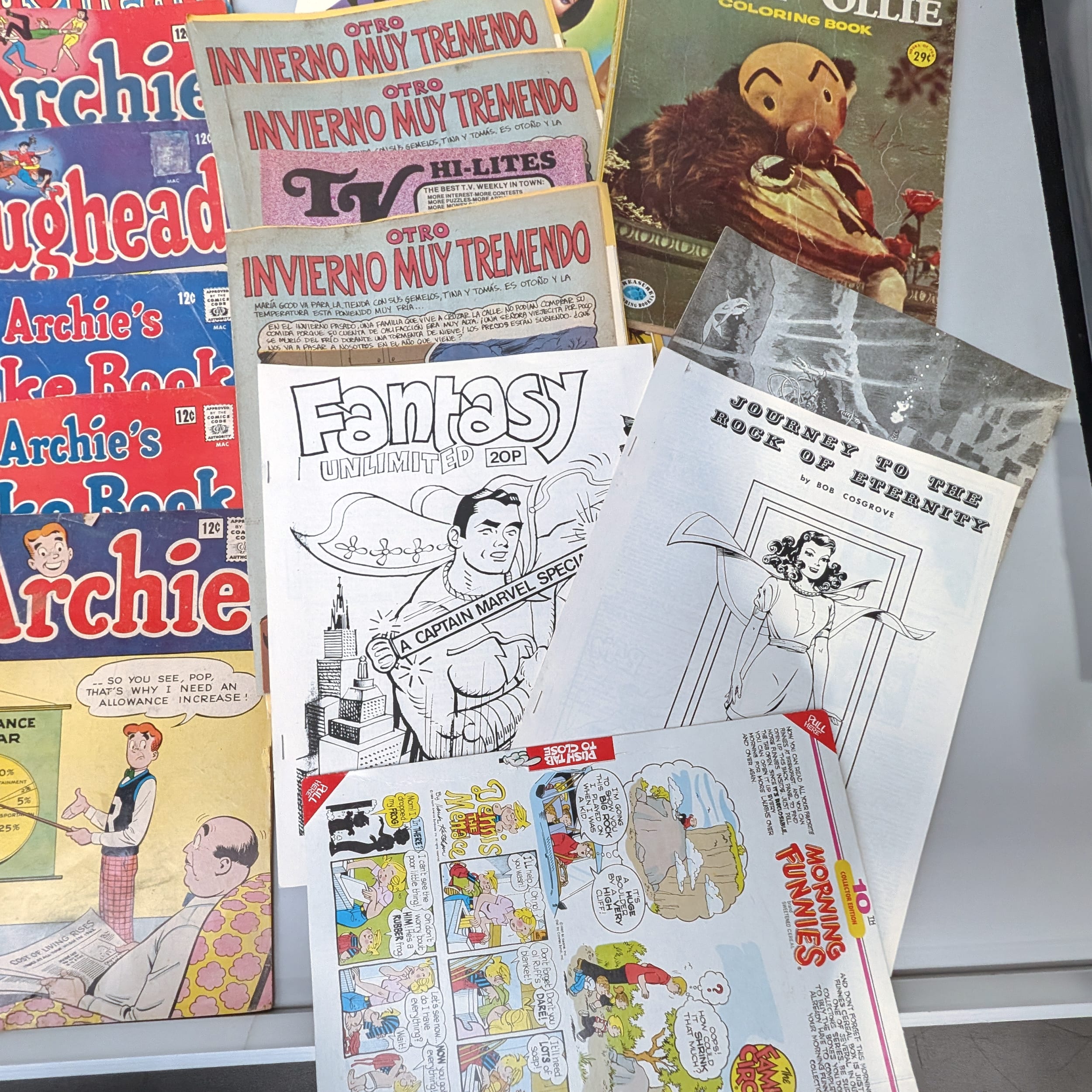 Comic Book Lot Vintage DC+Marvel+Archie+Spider-Man+Action+Popeye+Lone Ranger