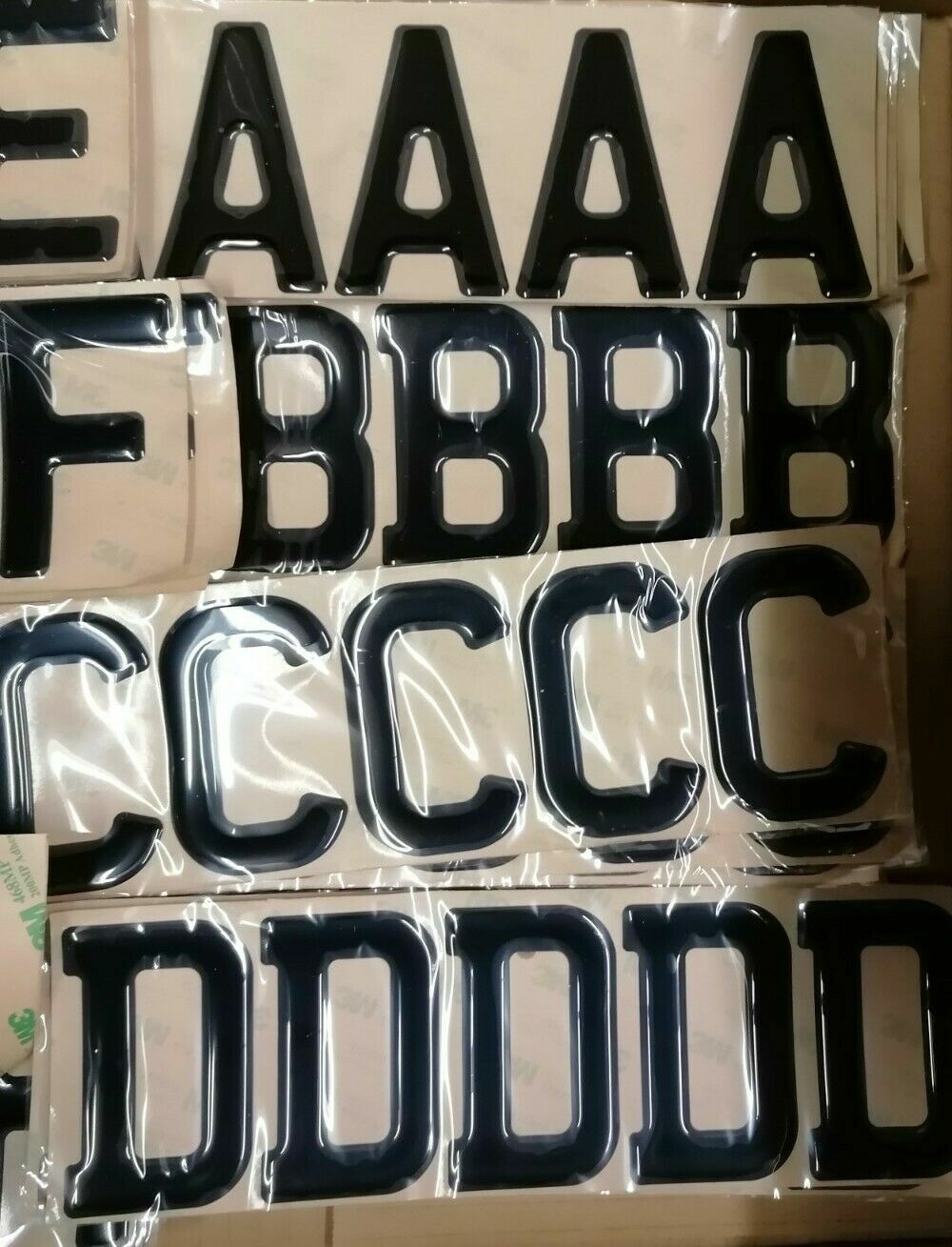 3D Gel Resin Self Adhesive Letters for Car Number Plate Minimum 4 Letters 3d GEL
