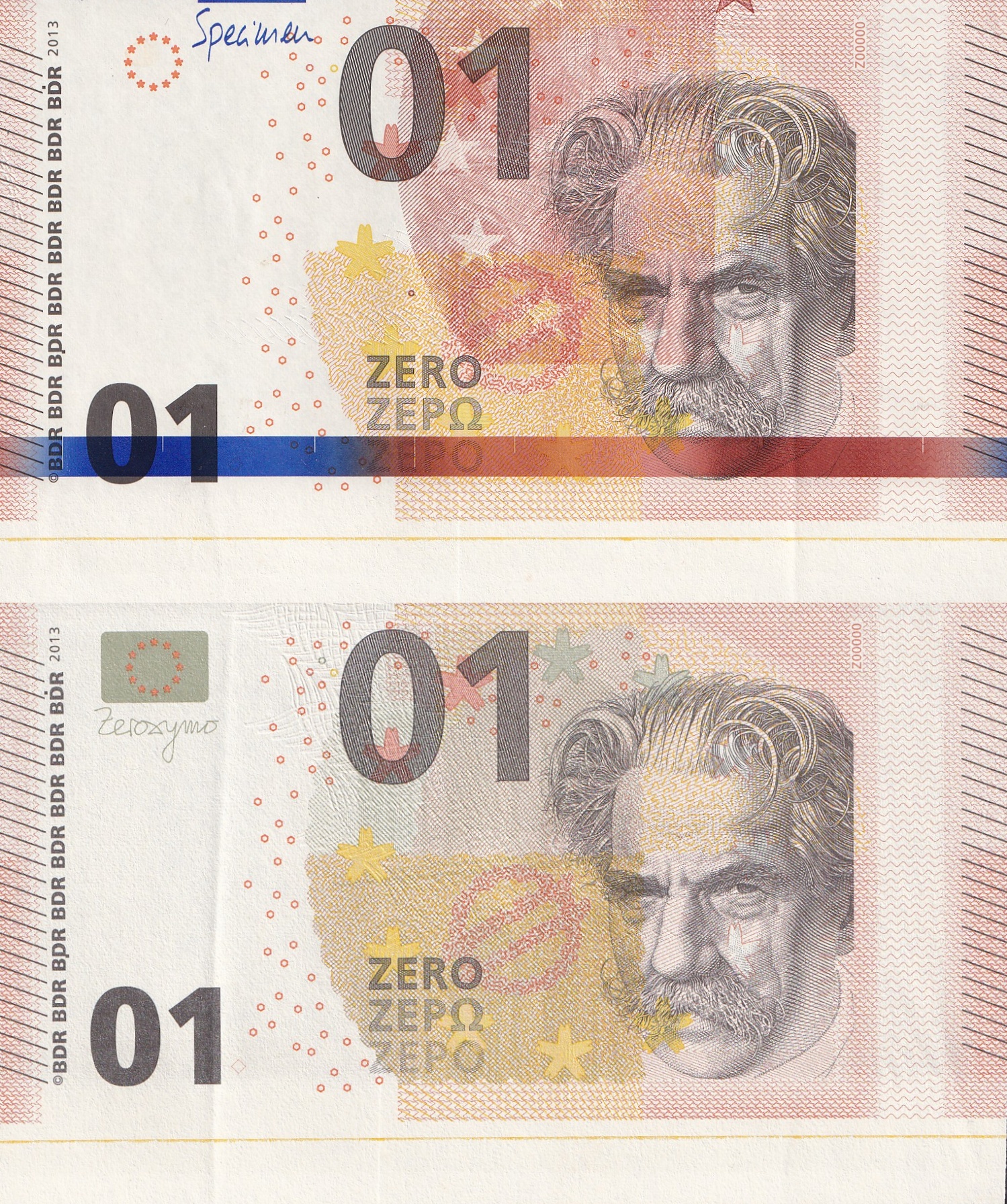 Germany 01 UNIT 2013 Albert Schweitzer Zero Production Run UNC COMM. Extra Edge