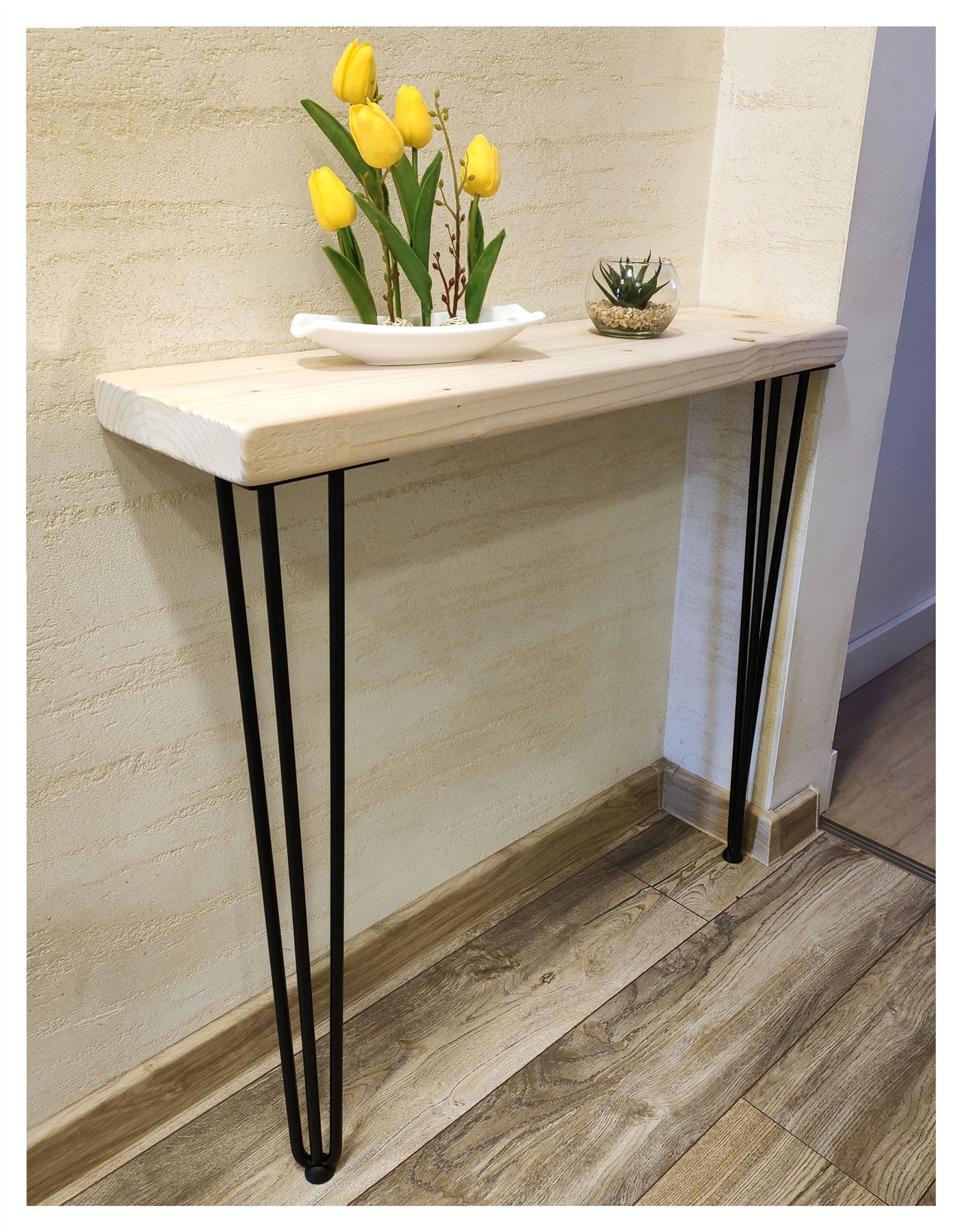 Rustic Console Table Radiator 145mm Hairpin 3R 860mm Unprimed - Picture 36 of 51