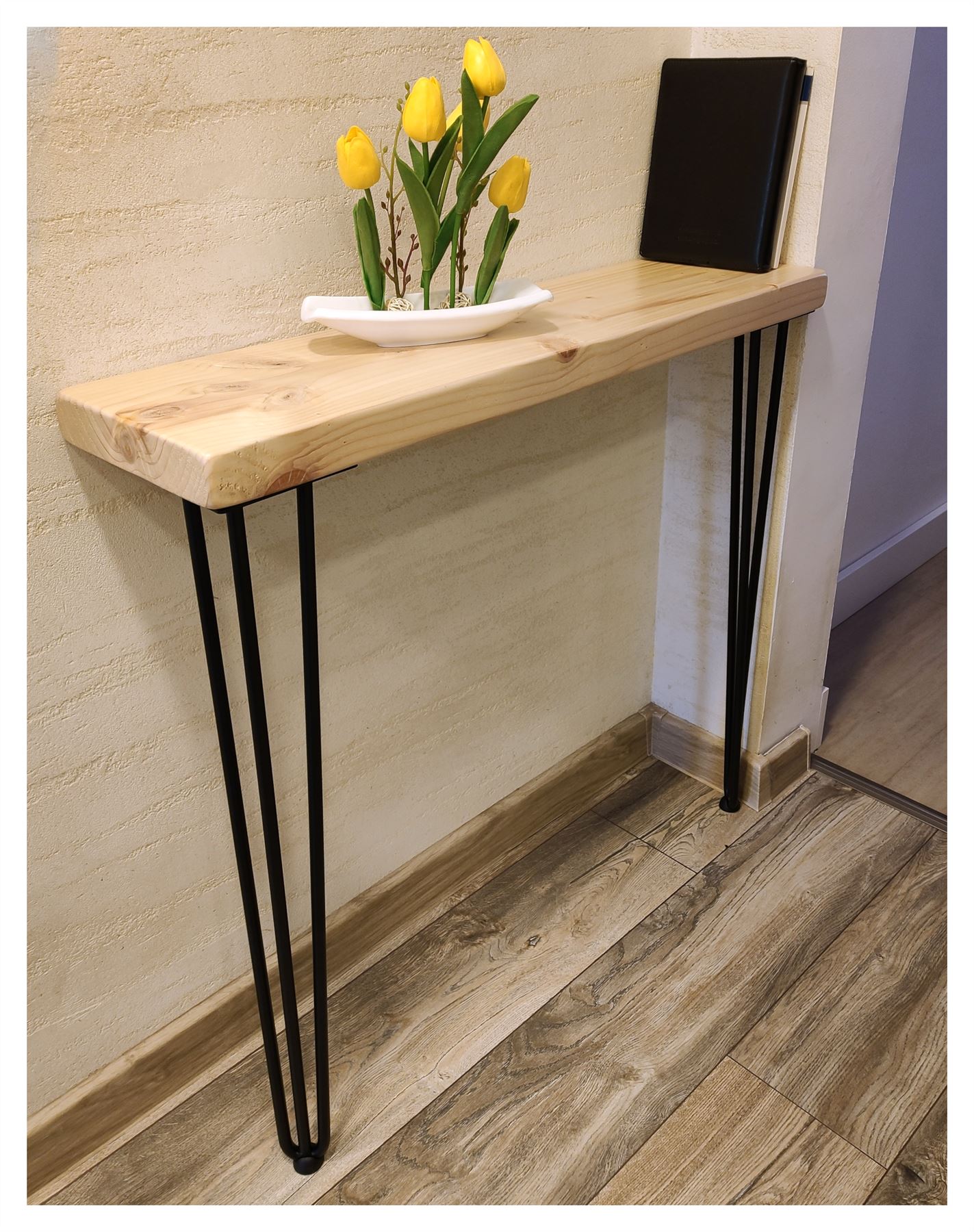 Rustic Console Table Radiator 145mm Hairpin 3R 860mm Primed - Picture 25 of 52