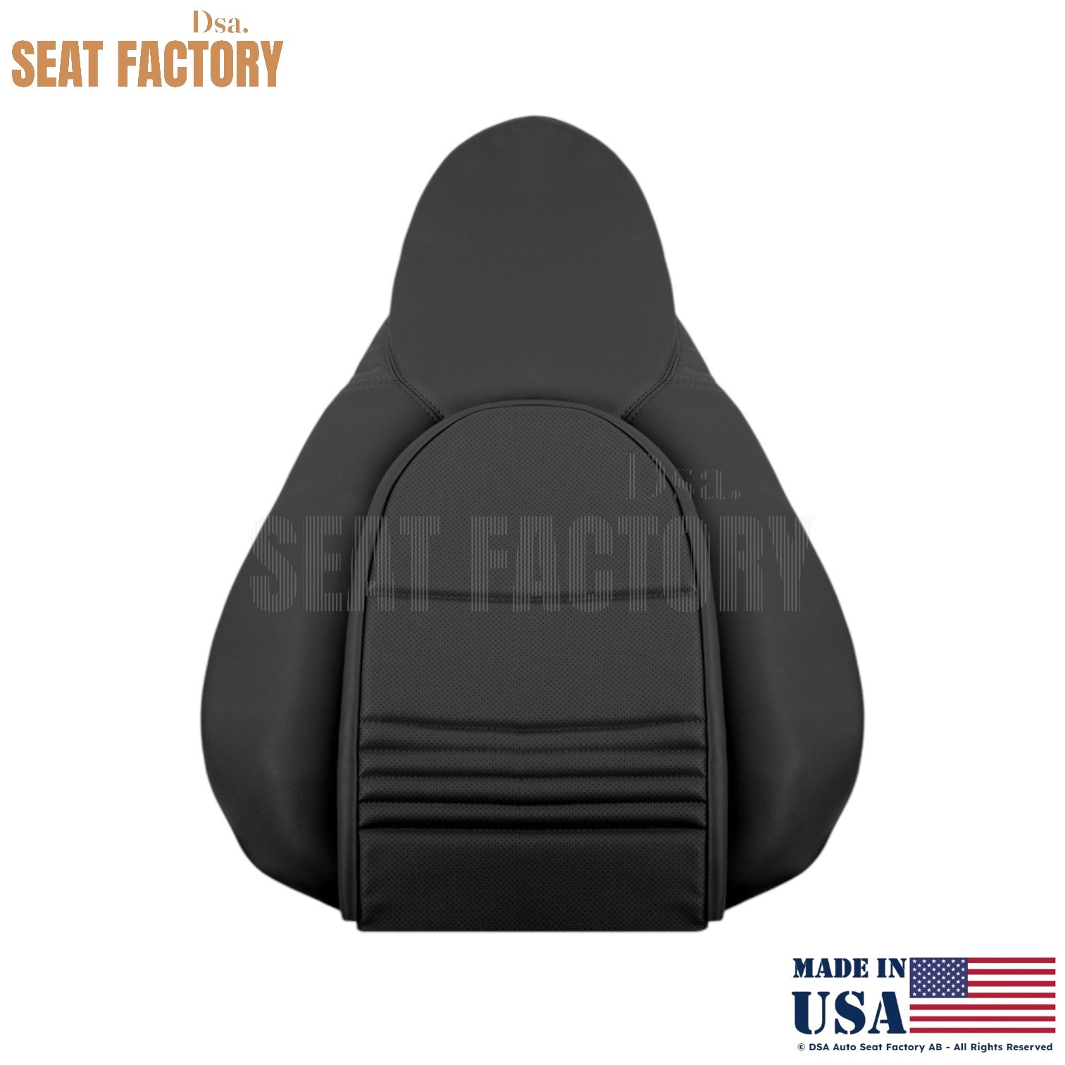 1997-2004 For Porsche Boxster Passenger Top Replacement Seat Cover-Leather Black