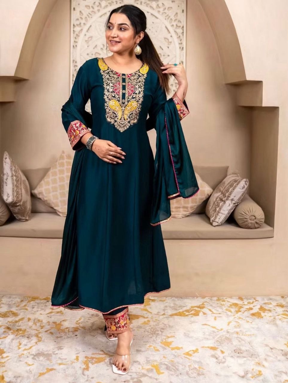 Punjabi Patiyala Dress Salwar Kameez Ready To Wear Suit Wedding Pakistani Party