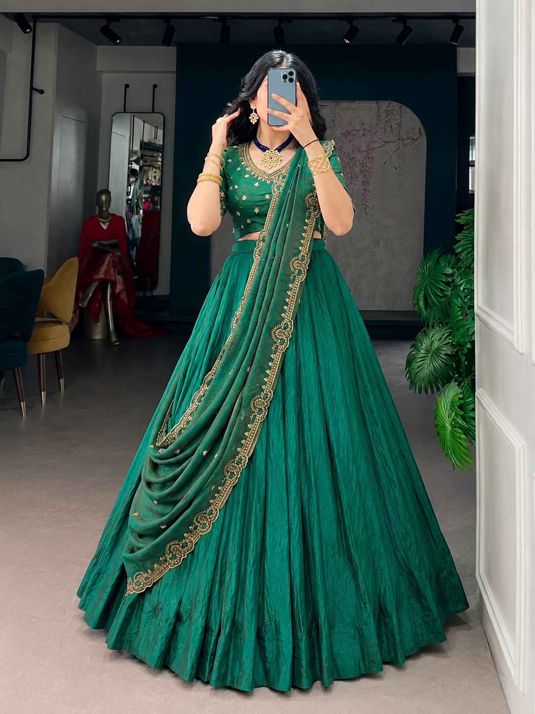 Premium Designer Heavy Simmer Silk Lehenga Choli With Dupatta For Women,