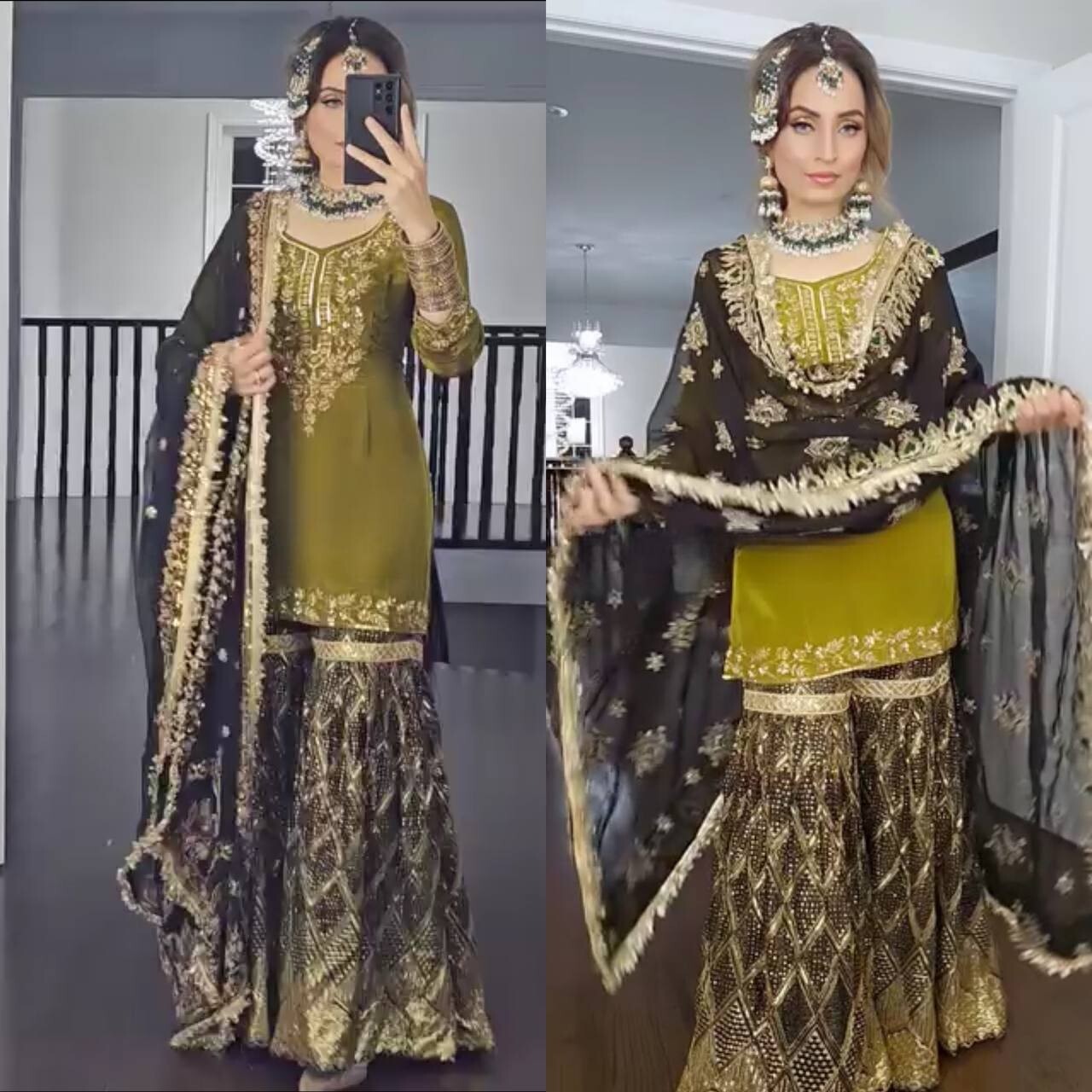Palazzo Suit New Party Salwar Kameez Pakistani Ready To Wear Indian Designer