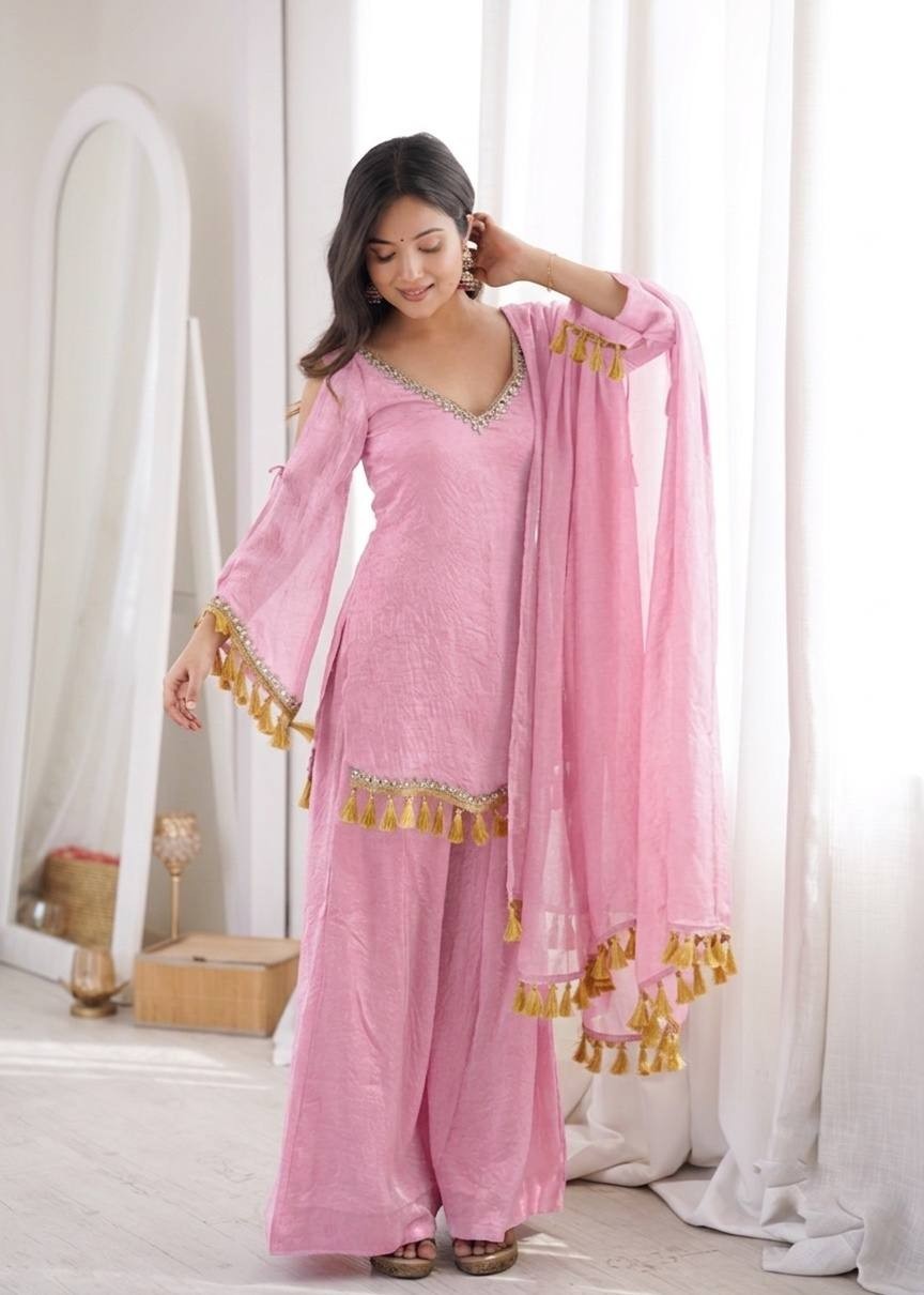 INDIAN SALWAR KAMEEZ PAKISTANI WEDDING PARTY DRESS WEAR BOLLYWOOD SUIT SHARARA