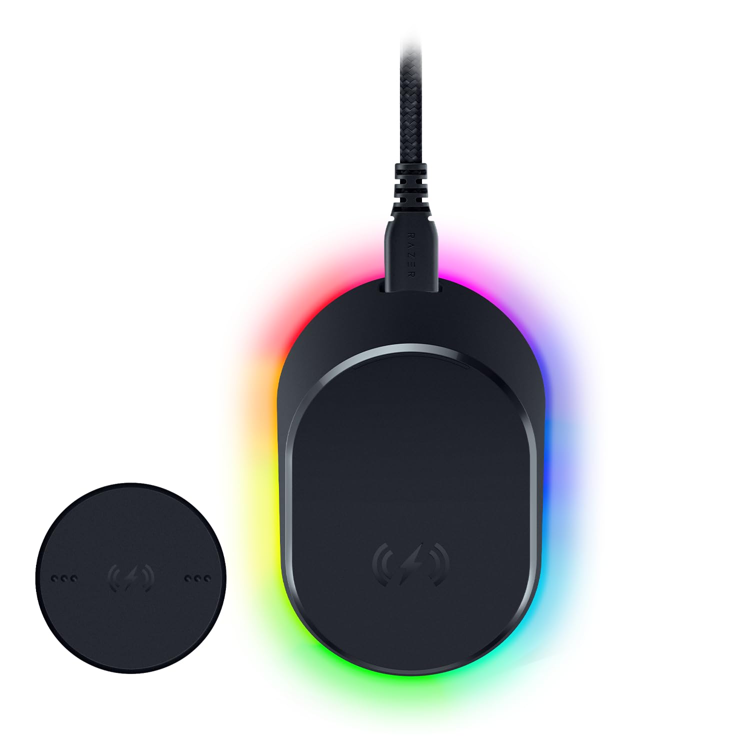 Razer Mouse Dock Pro & Charging Puck - Magnetic Wireless Charger with RGB