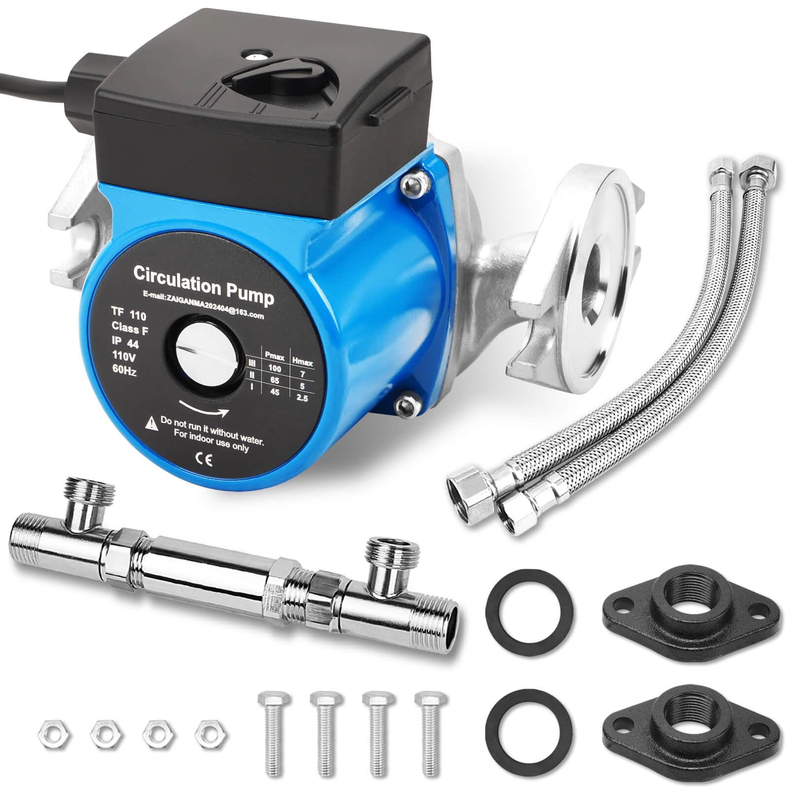 ZAIGANMA Hot Water Recirculating Pump, Stainless Steel, 3 Speed, 13GPM – New!