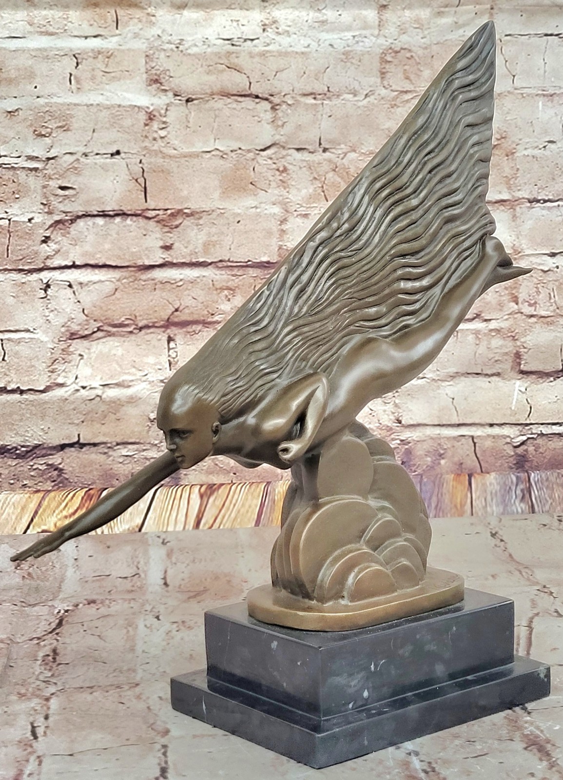 Art Deco Abstract Modern Artwork by Lost wax Method Solid Bronze sculpture