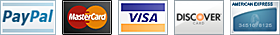 We accept payments via PayPal and all major credit cards
