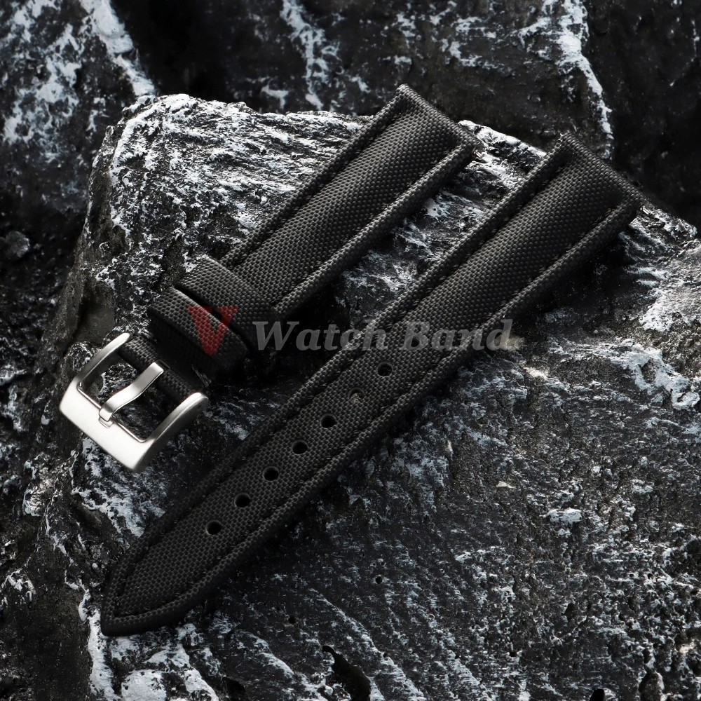 Watch Band Premium Sailcloth Strap 18mm 19mm 21mm Durable Nylon Quick Release