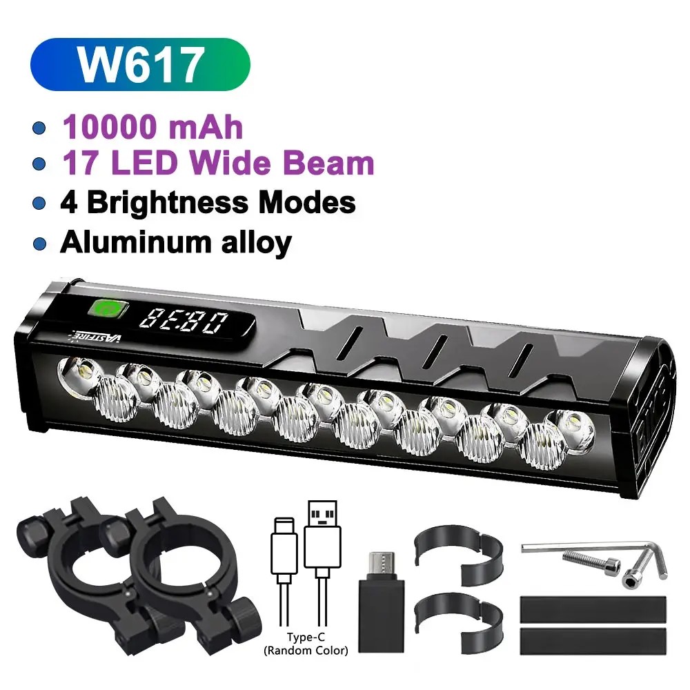 VASTFIRE Bicycle Front Light | 17 LED 25500 Lumen | Waterproof | USB Charging