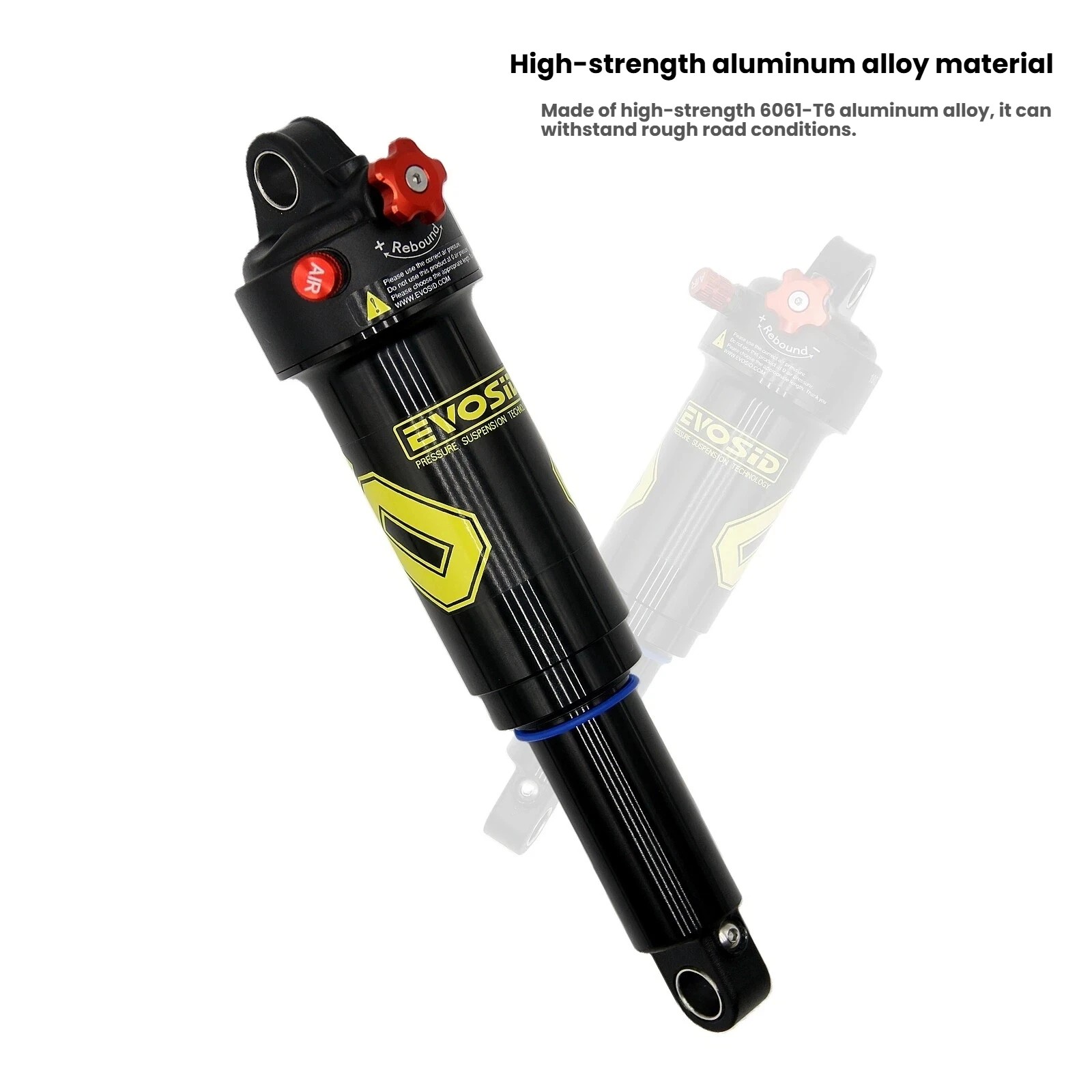 EVOSID MTB 165mm Adjustable Air Shock Absorber for Mountain Bikes