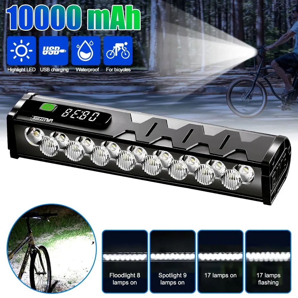 VASTFIRE Bicycle Front Light | 17 LED 25500 Lumen | Waterproof | USB Charging