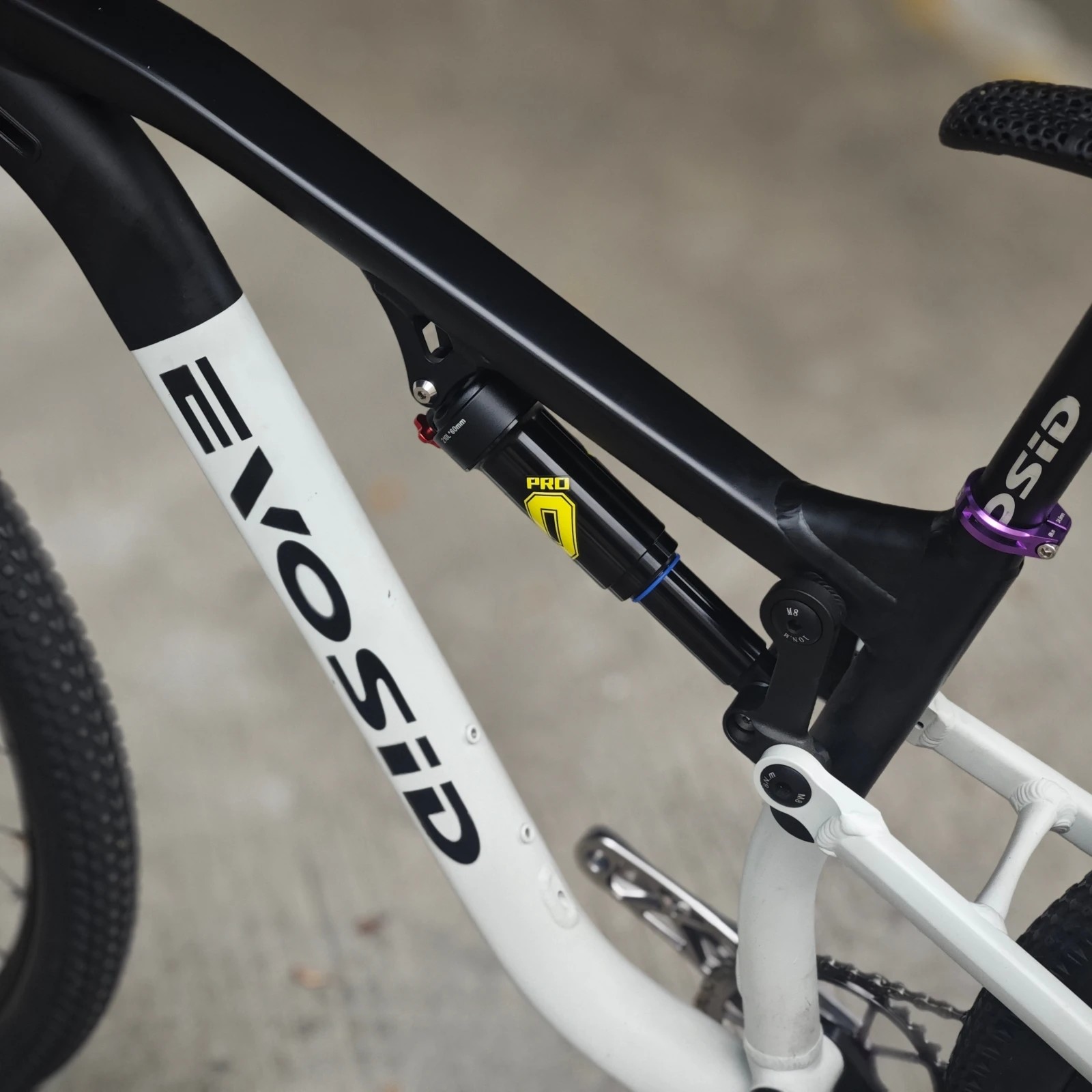 EVOSID MTB 165mm Adjustable Air Shock Absorber for Mountain Bikes