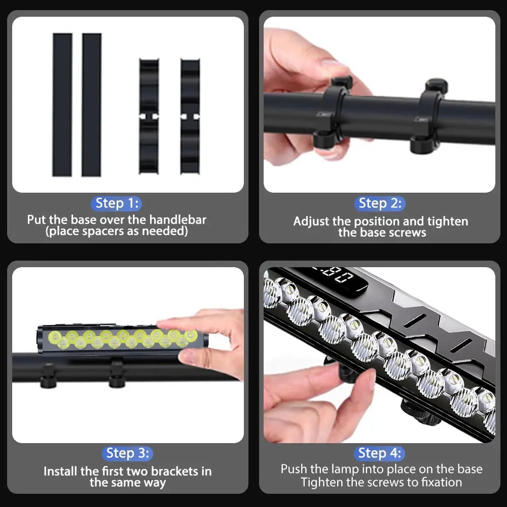 VASTFIRE Bicycle Front Light | 17 LED 25500 Lumen | Waterproof | USB Charging