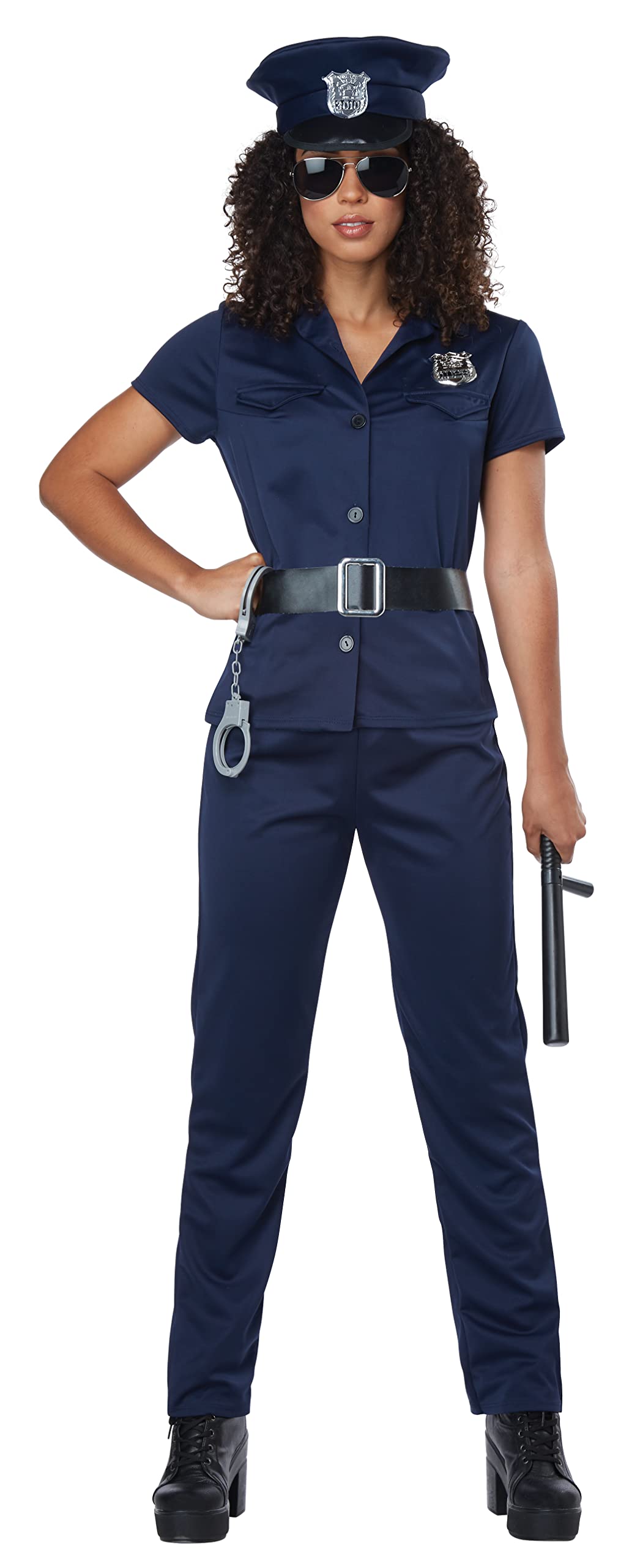 California Costumes Women's Police Woman Costume, Adult Medium, Blue Outfit