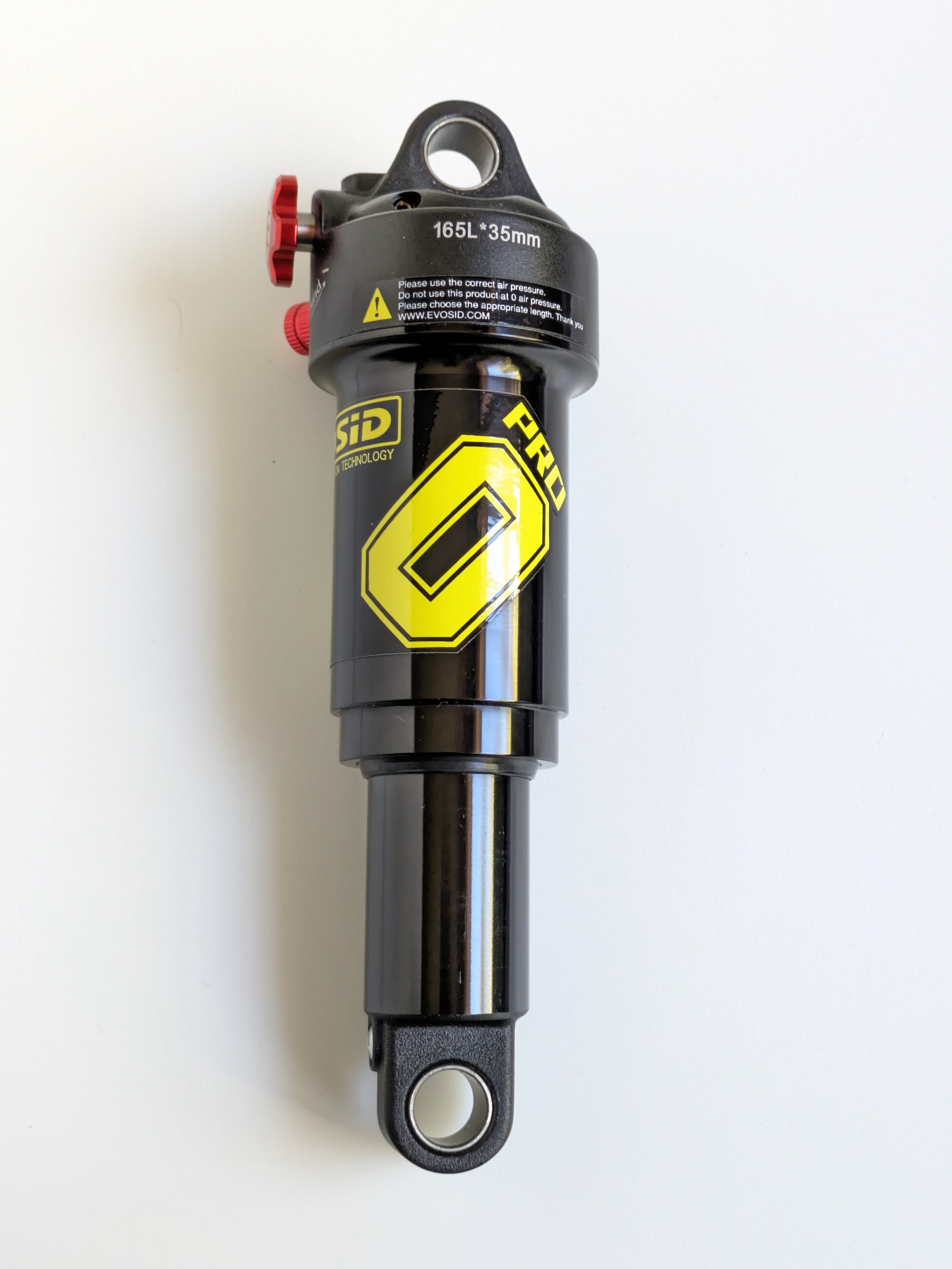 EVOSID MTB 165mm Adjustable Air Shock Absorber for Mountain Bikes