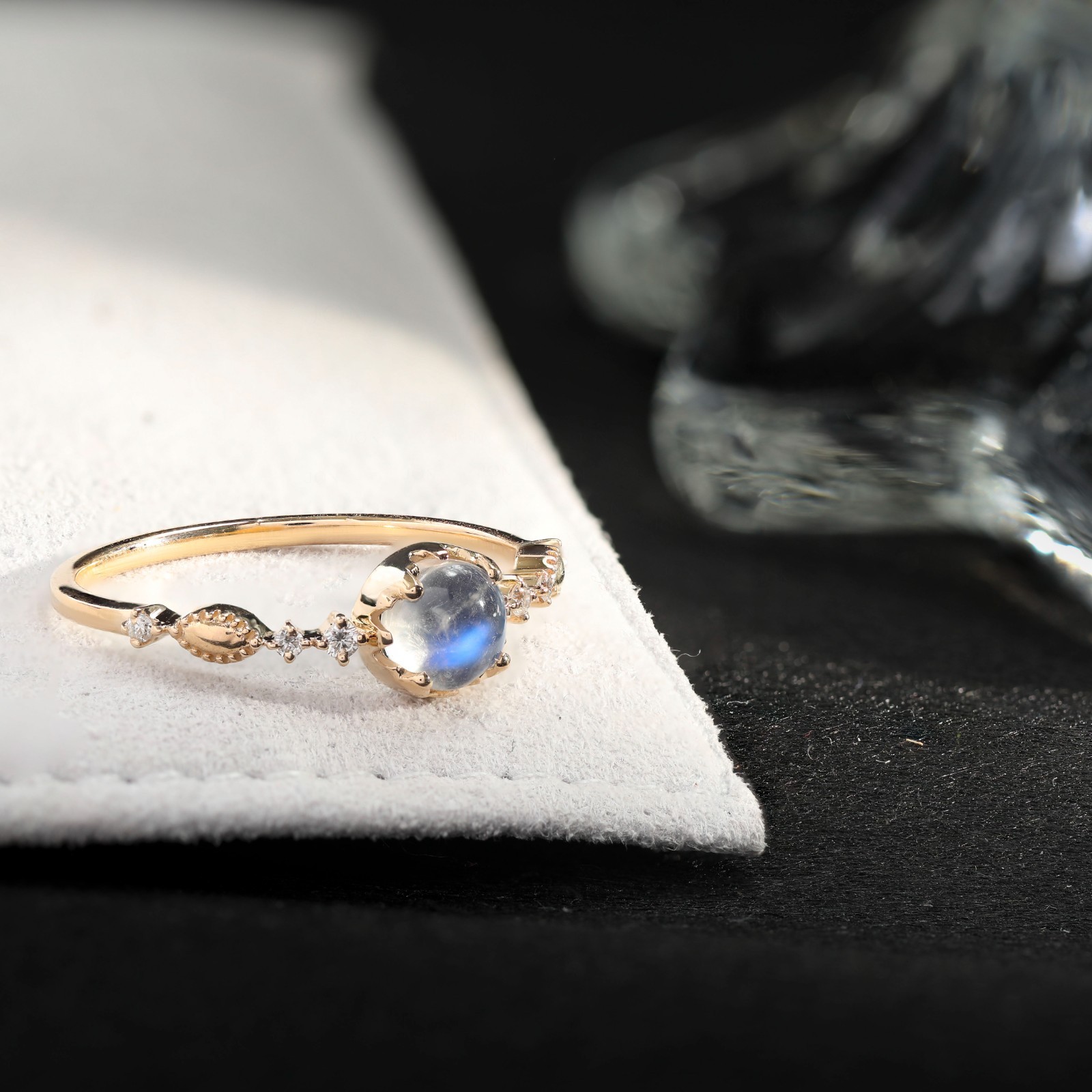 14K Gold Multi-Gemstone Option & Diamond Gift Ring Jewelry