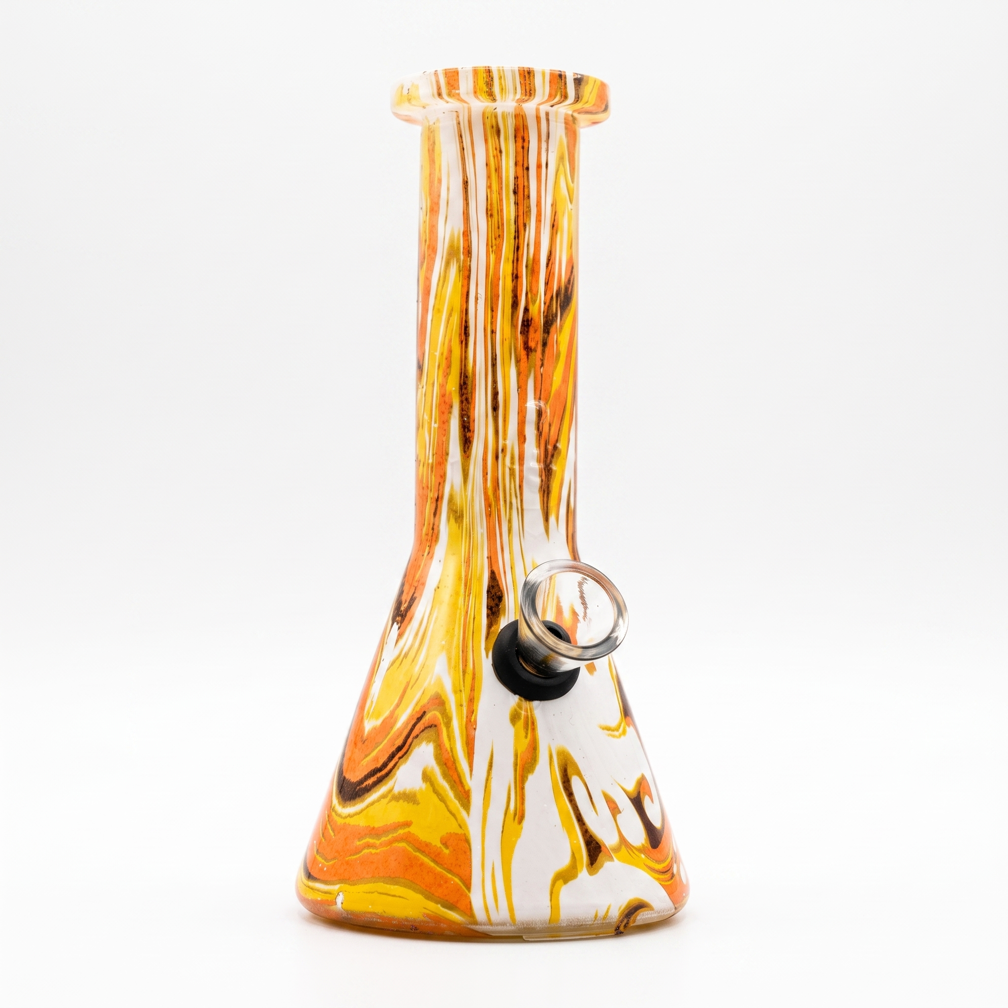 6″ Swirl Glass Mini Water Pipe Built-In Bowl – Choose Your Color