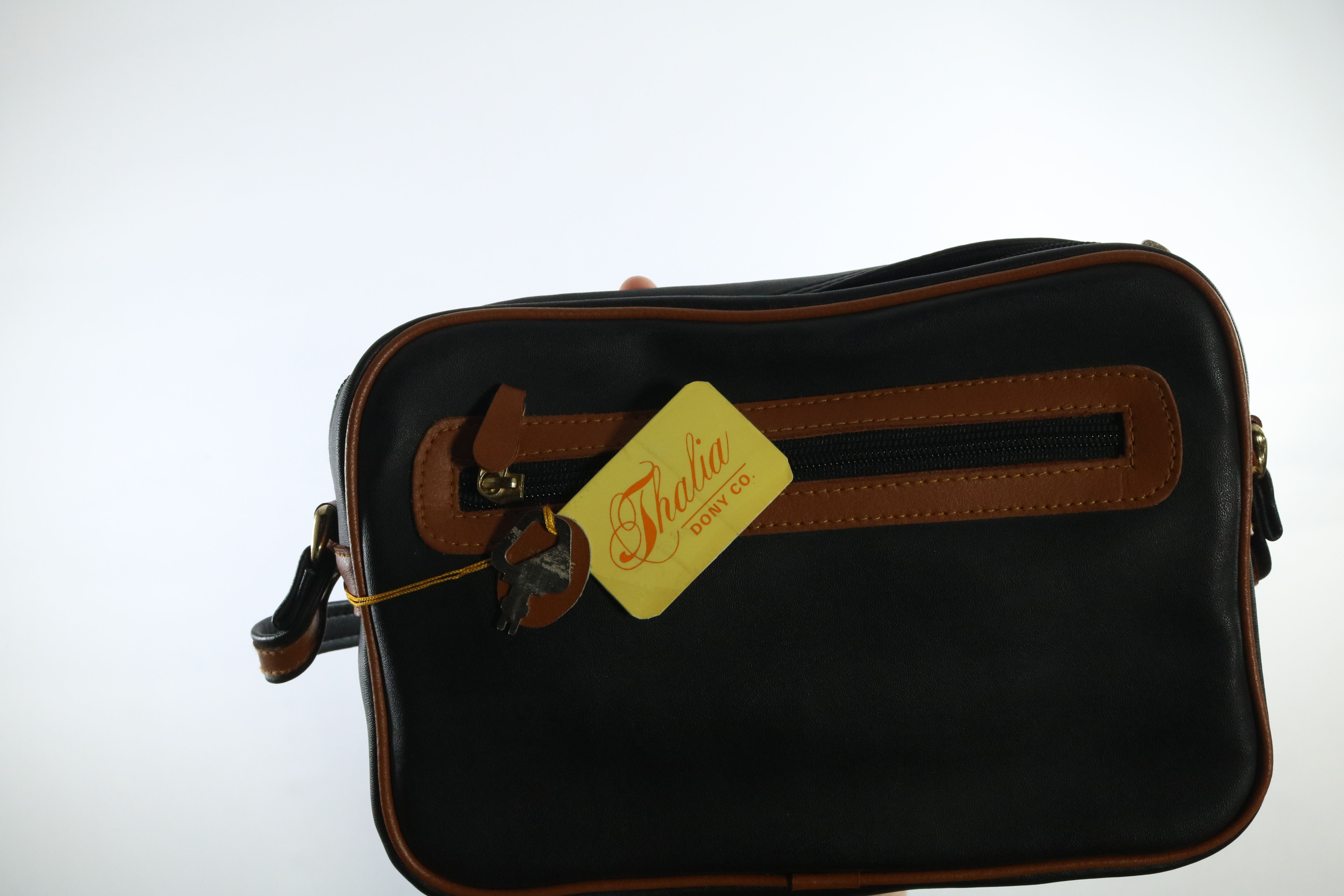 Womens Thalia Dony Co Black and Brown Handbag Purse NEW