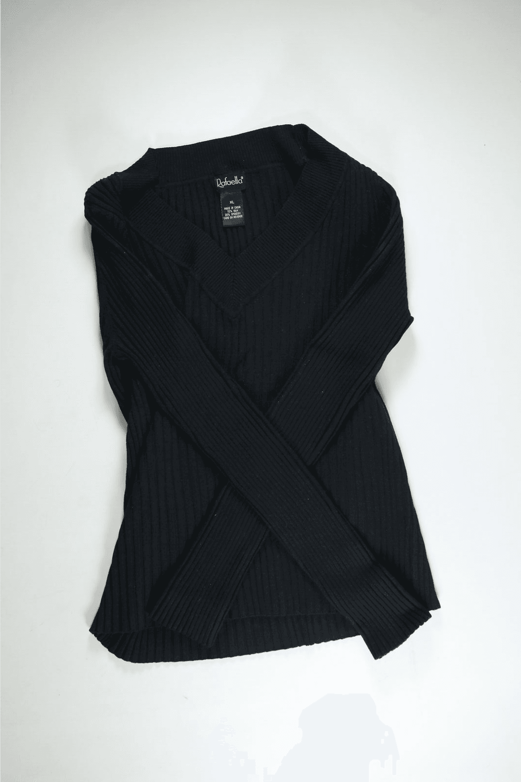 Womens Rafaella Black Long Sleeve Top Size XL EUC - Picture 1 of 4