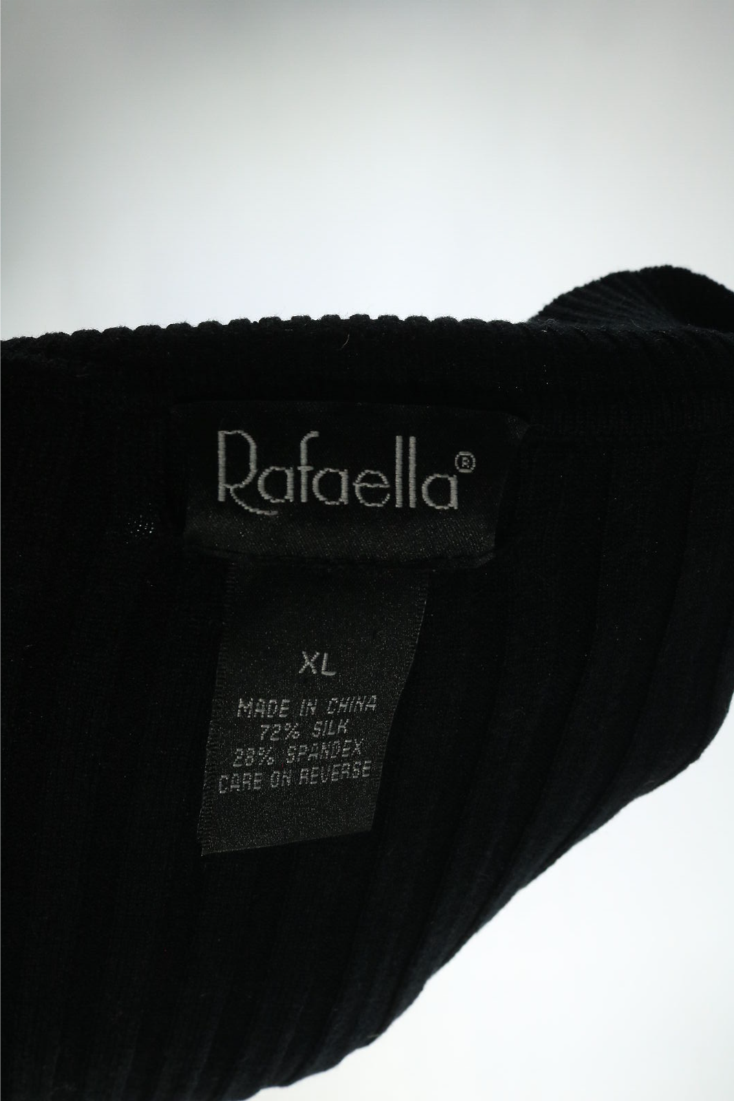 Womens Rafaella Black Long Sleeve Top Size XL EUC - Picture 3 of 4