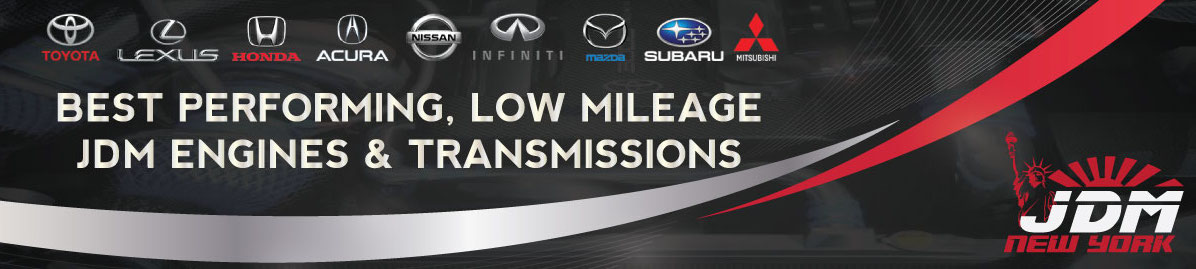 Banner of JDM New York with logos of Toyota, Lexus, Honda, Acura, Nissan, Infiniti, Mazda, Subaru y Mitsubishi