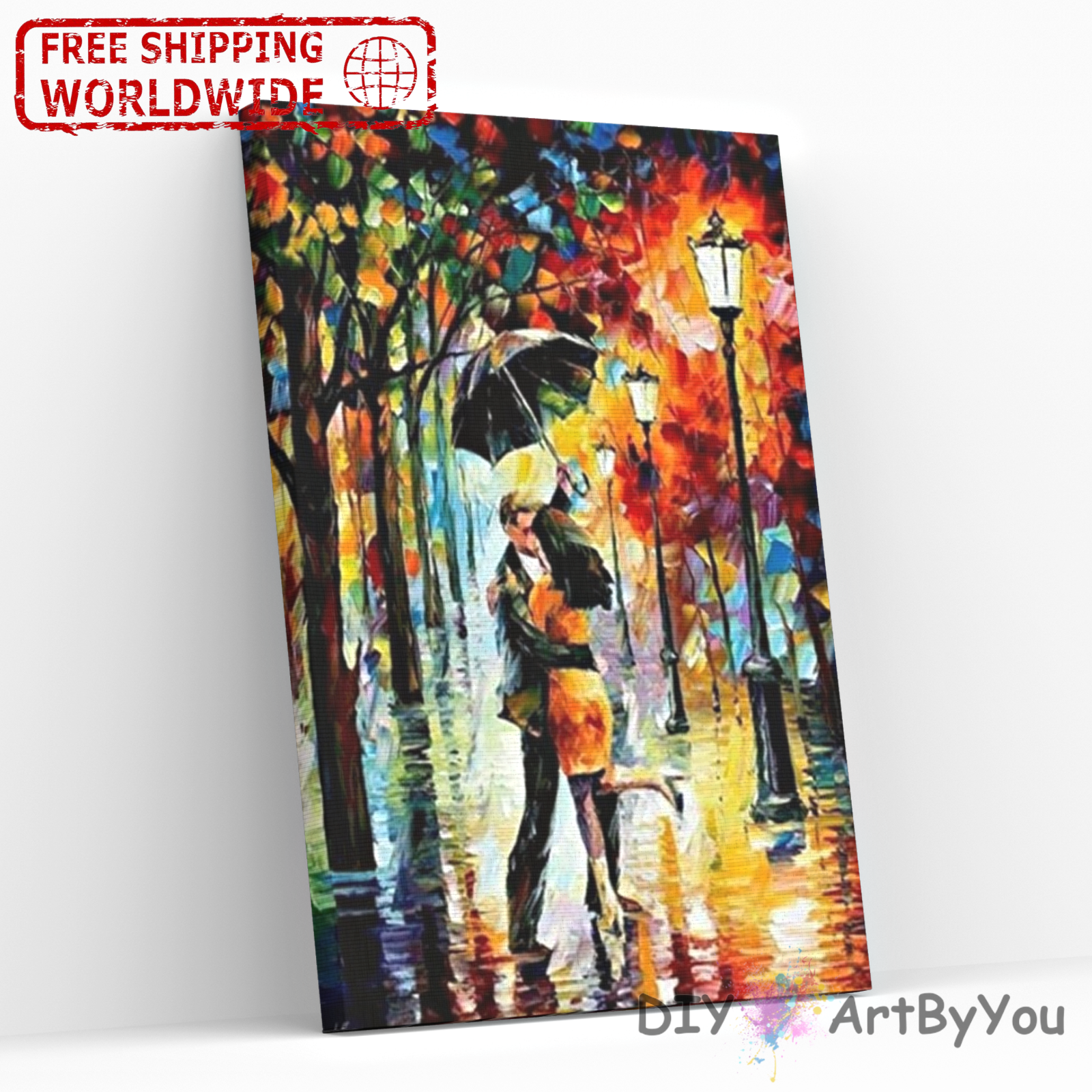 Paint By Numbers Kit Couple Man Woman Abstract DIY Wall Art Acrylic Adult Framed