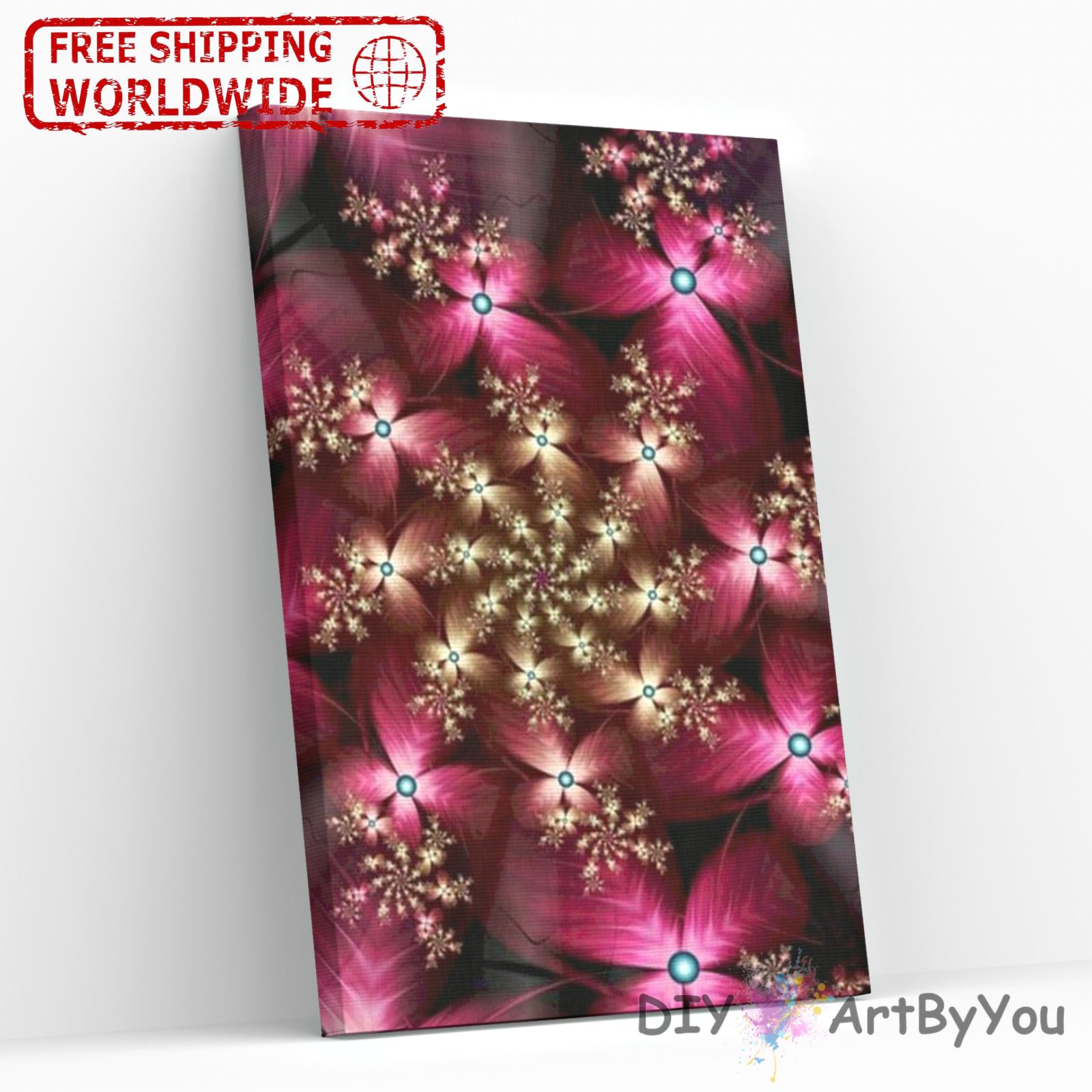 Paint By Numbers Kit Pattern Abstract Painting DIY Art Canvas Framed Acrylic Oil