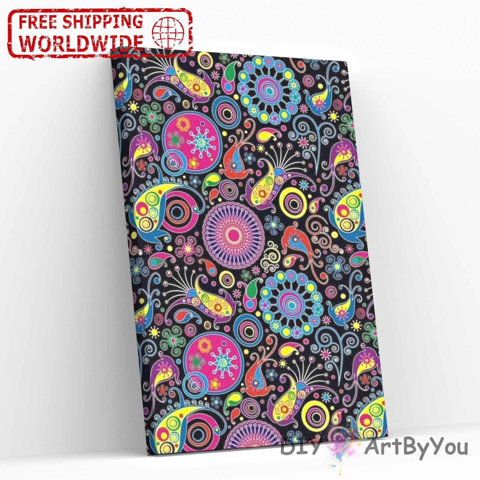 Paint By Numbers Kit Pattern Abstract Art Canvas Home Painting Decor Framed Draw