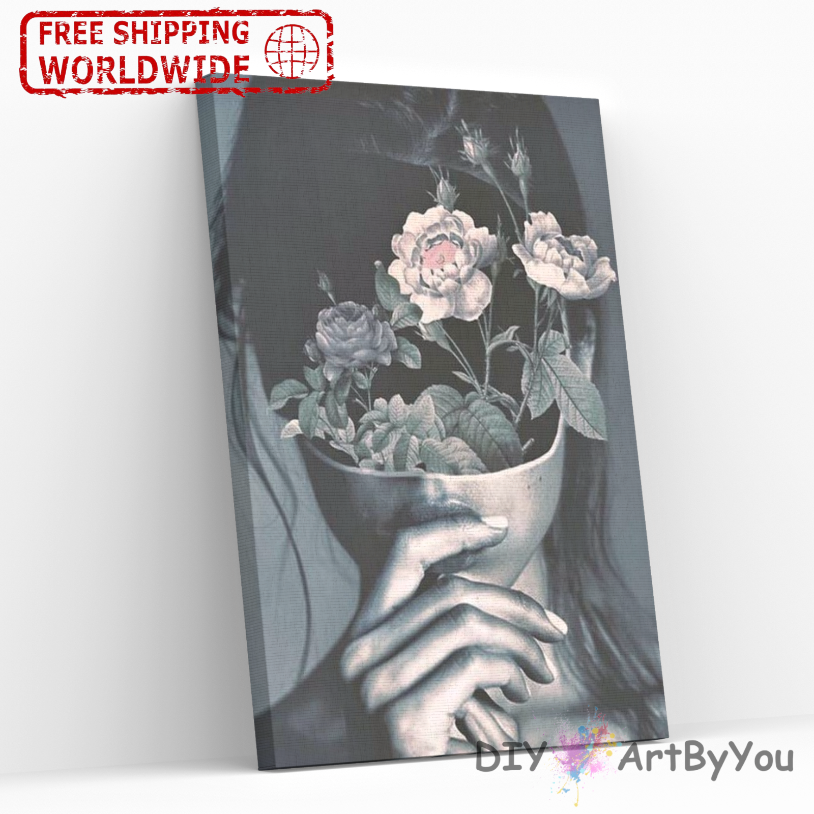 Paint By Numbers Kit Woman Abstract Art DIY Canvas Oil Decor Brush Adult Kids