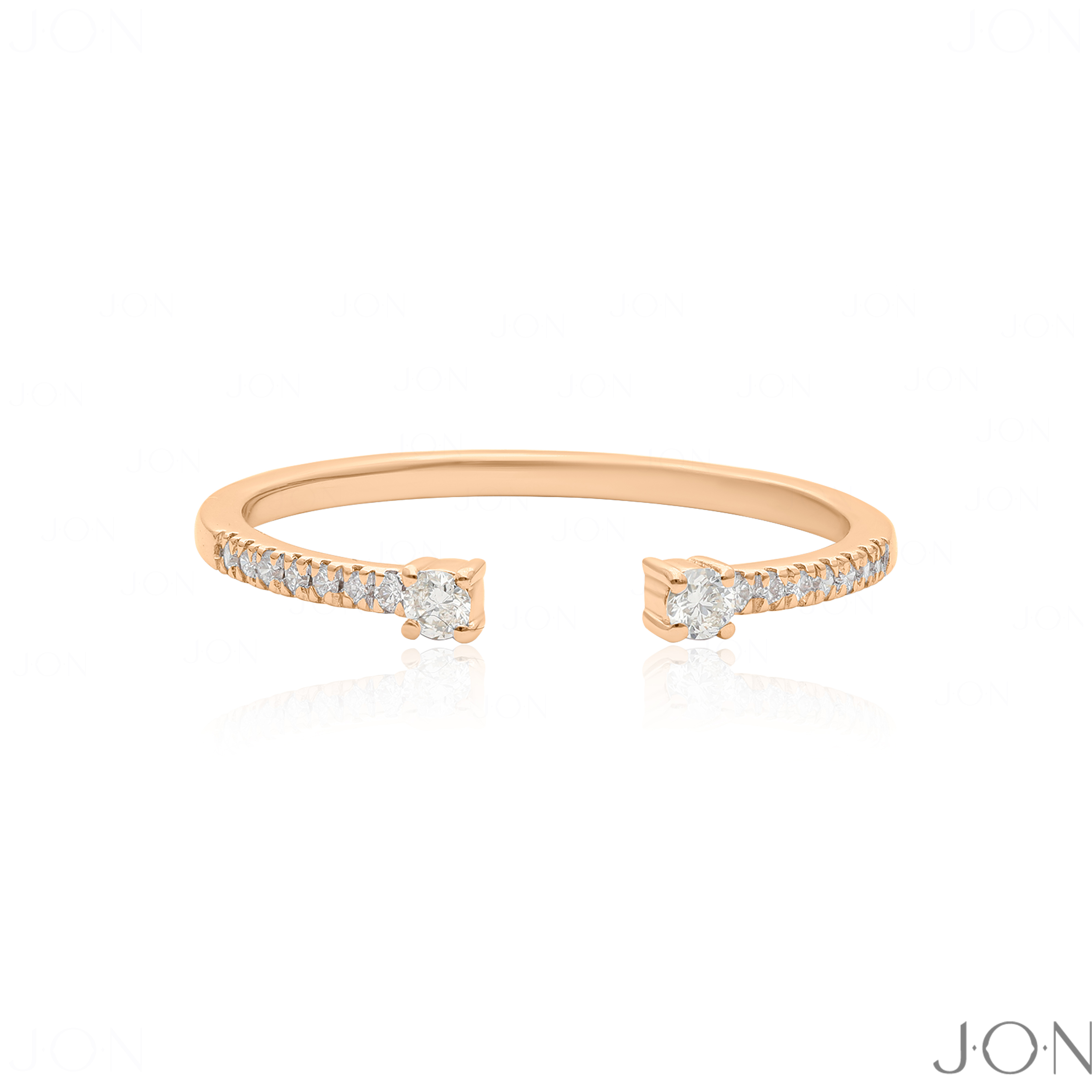 Diamond 14k Gold Open Cuff Ring-Women’s Day Gift🎁Jewelry - Picture 13 of 14
