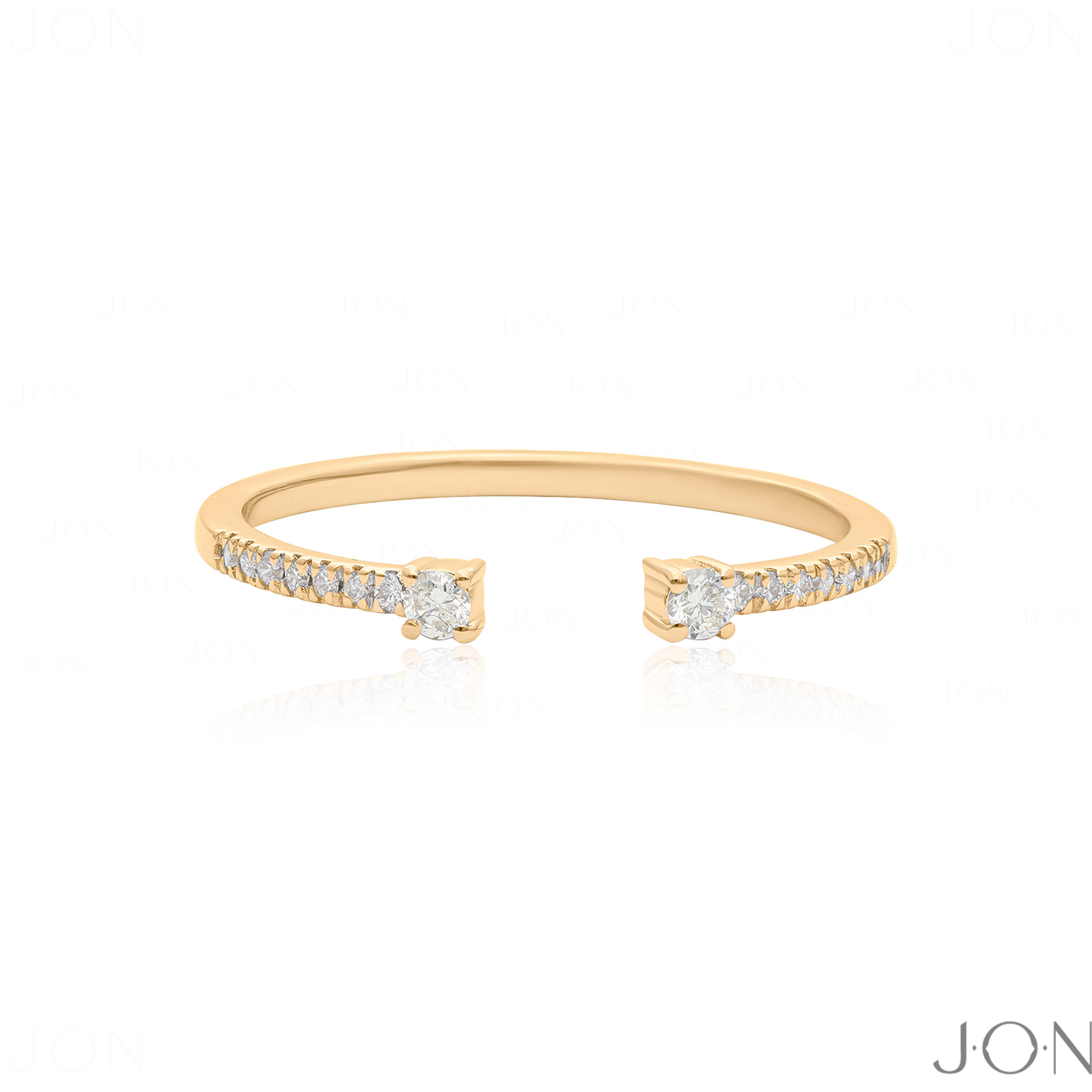 Diamond 14k Gold Open Cuff Ring-Women’s Day Gift🎁Jewelry - Picture 12 of 14