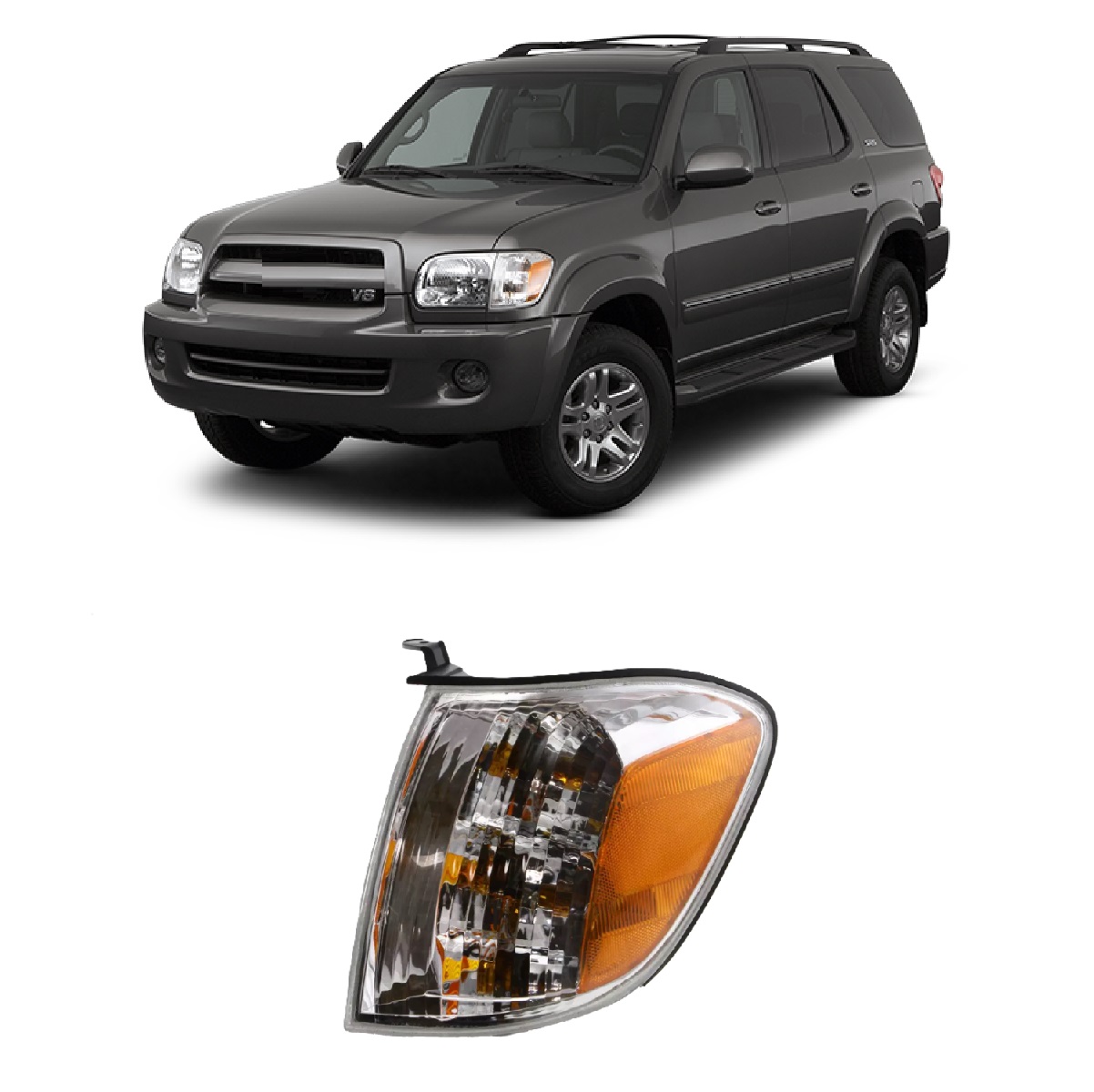 本LA-2‐7 Fits 2005 2006 2007 Toyota Sequoia Corner Light Left Driver