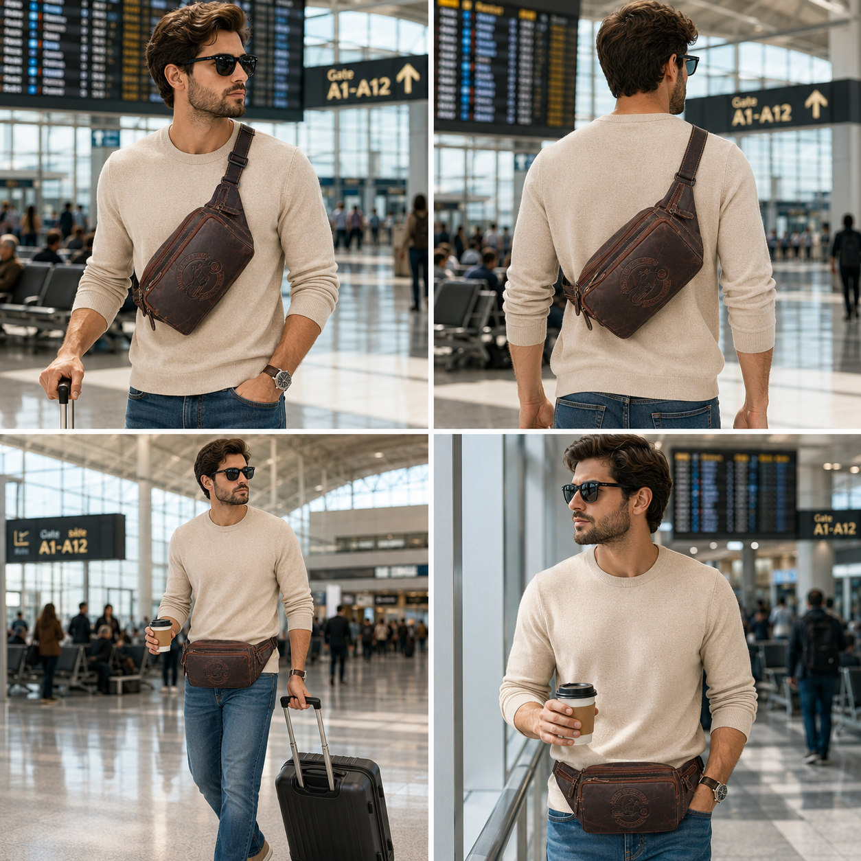 Genuine leather fanny pack product details