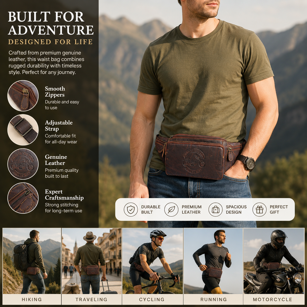 Luxora Leather fanny pack image 5