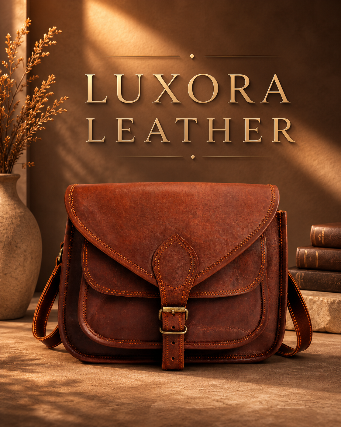 Women's genuine leather crossbody bag